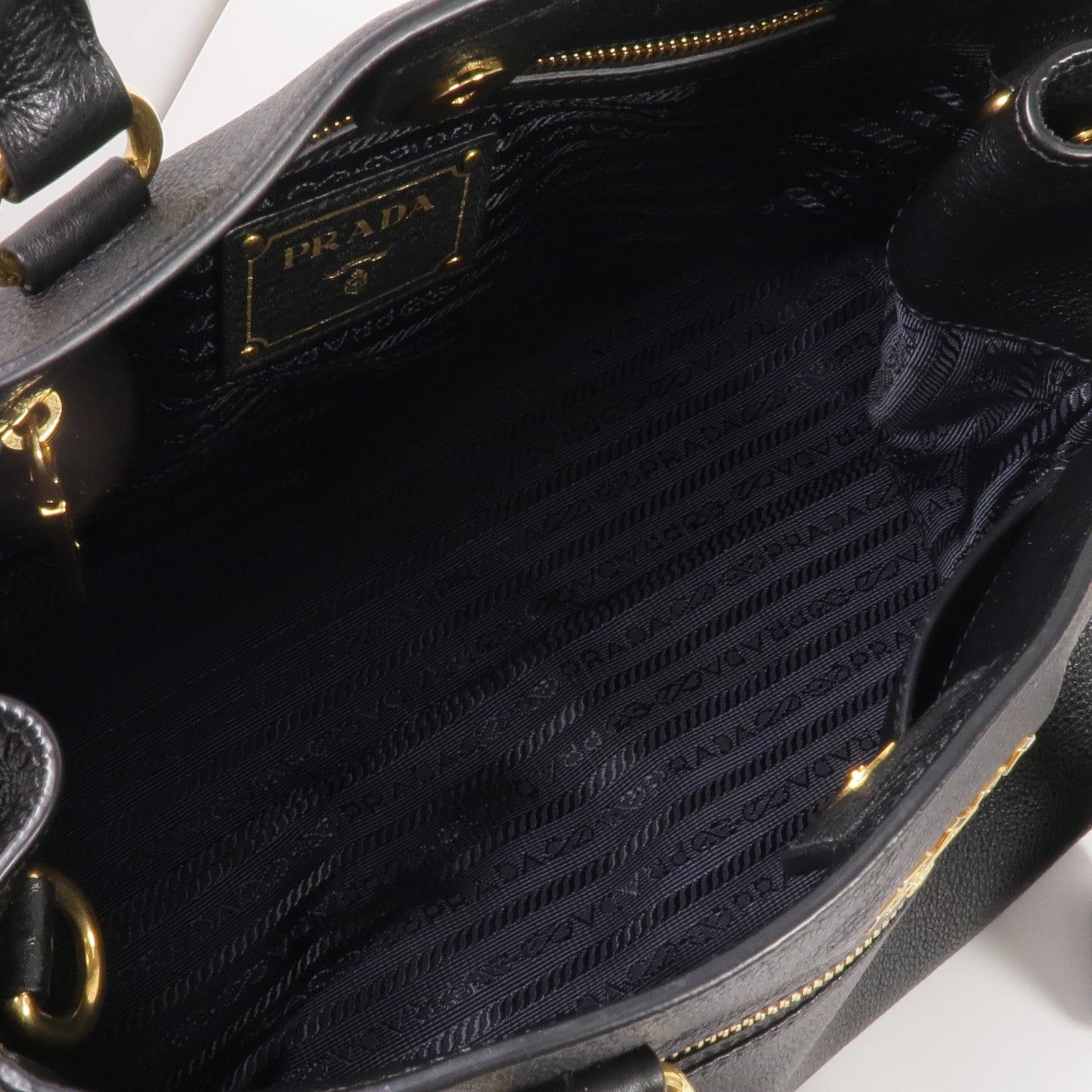 PRADA 牛皮皮革2 Way Shoulder金扣手挽肩背兩用袋
