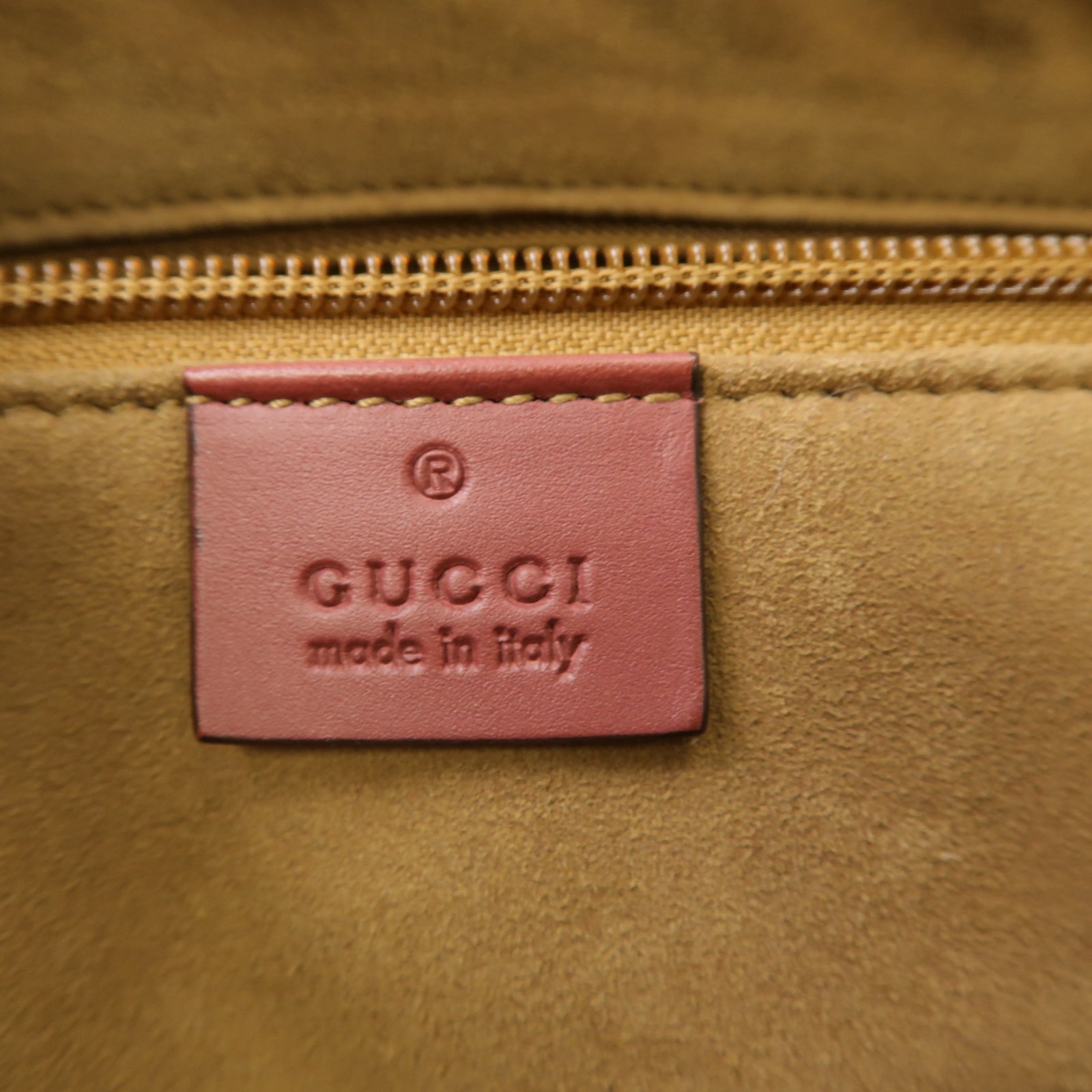 GUCCI 塗層帆布Tote Bag銀扣手挽袋米色/紅色/粉紅色