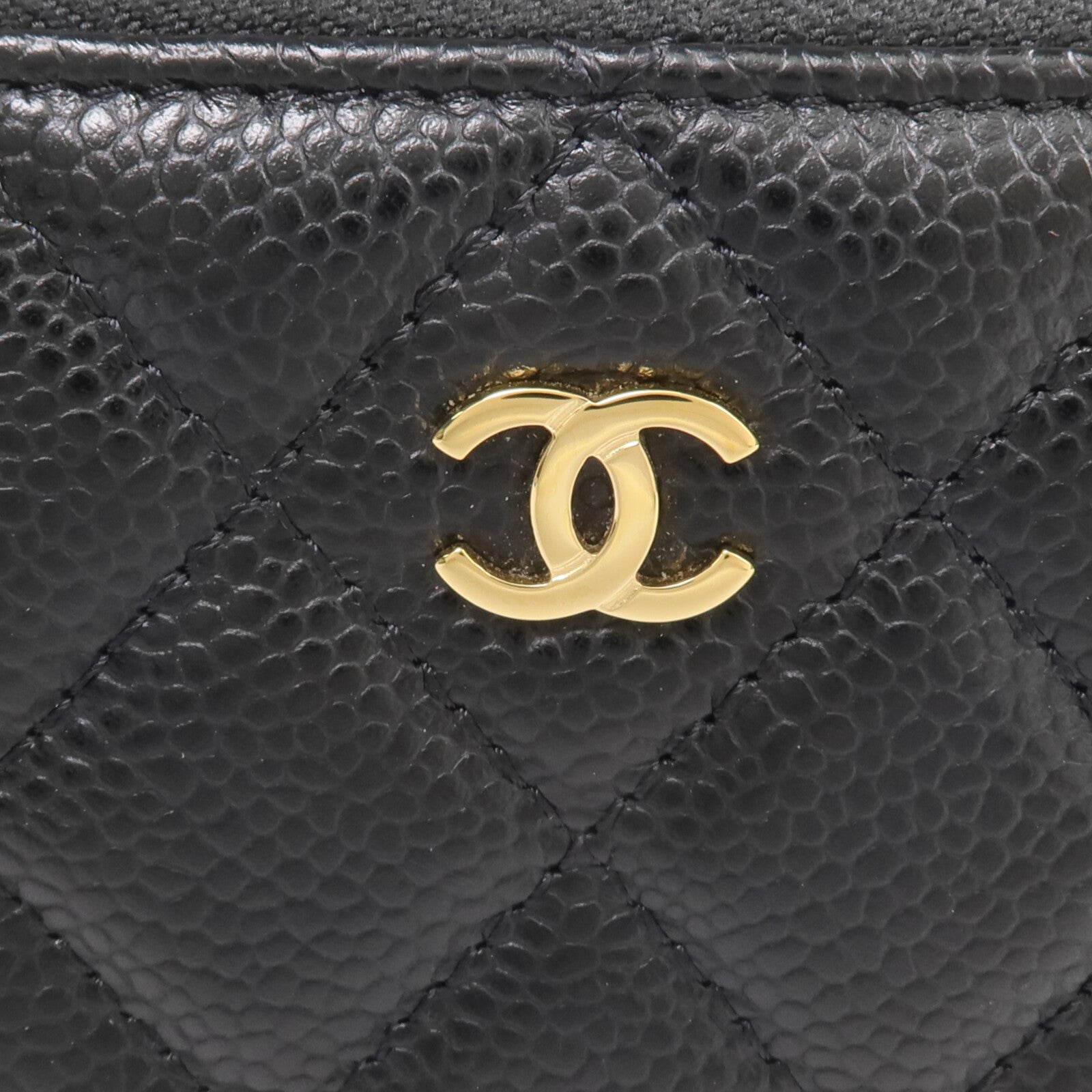 CHANEL 牛皮皮革Card/Coin Case金扣零錢包/卡片套