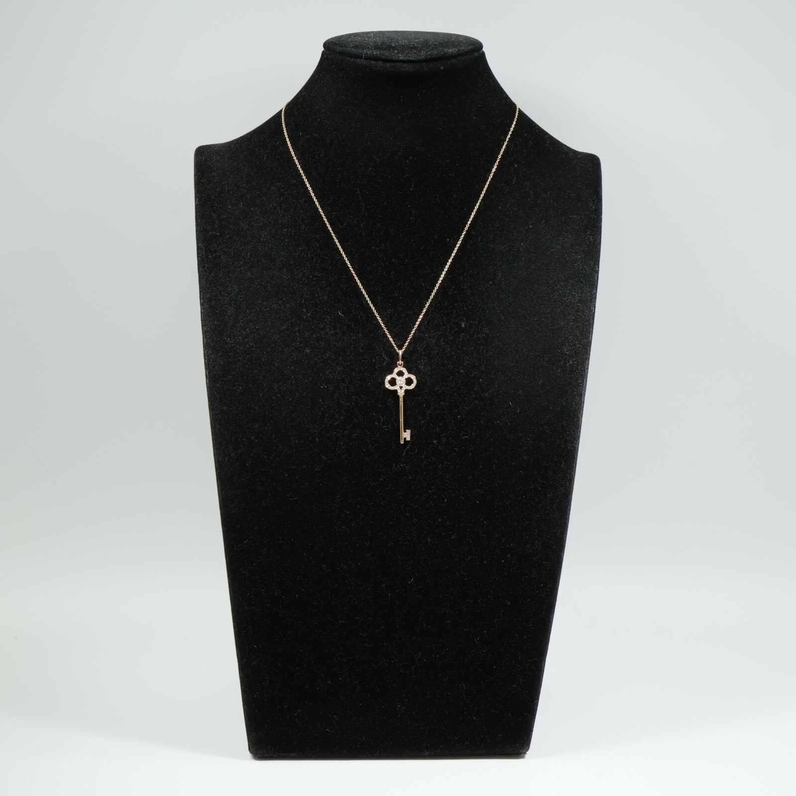 TIFFANY＆CO 18K玫瑰金Mini Crown Key項鍊