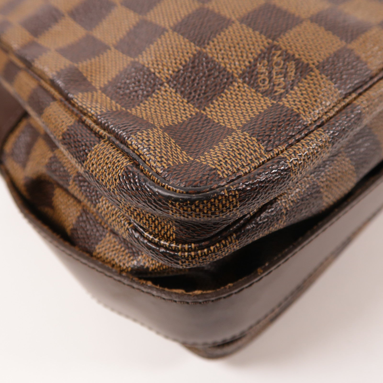 LOUIS VUITTON Damier Naviglio金扣肩背袋棕色