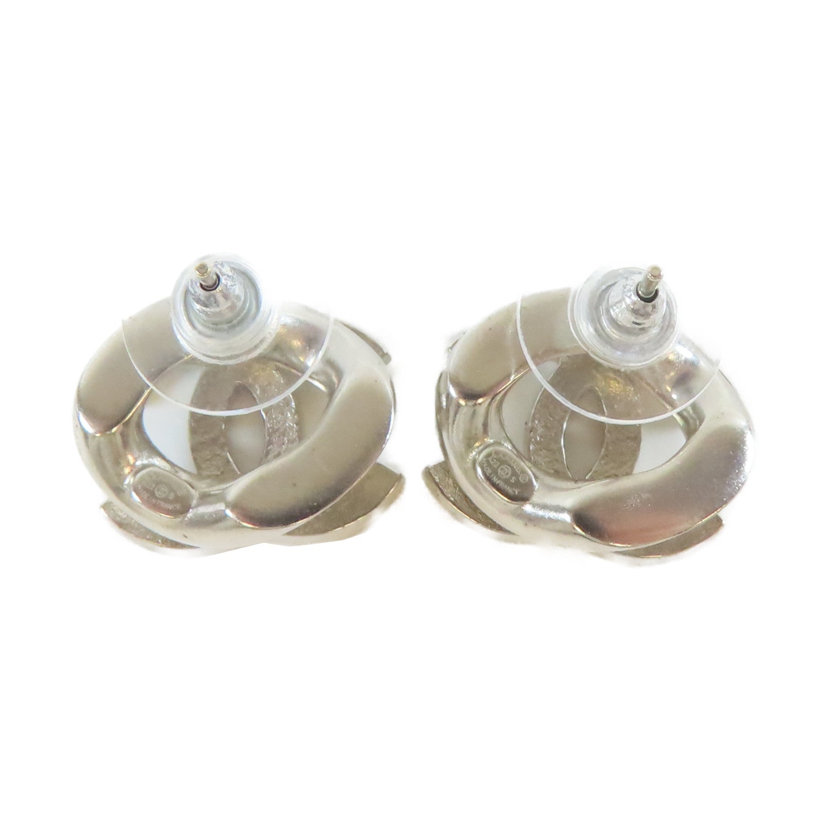 CHANEL 金屬/水晶Earrings耳環銀色