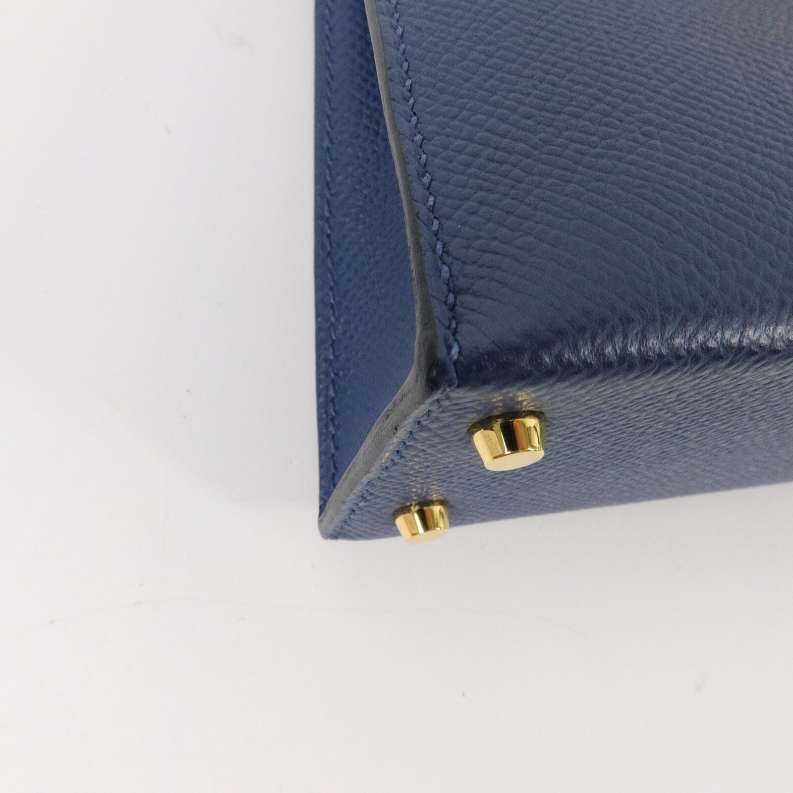 HERMES Epsom皮革Mini Kelly II Touch手挽肩背兩用袋Deep Blue