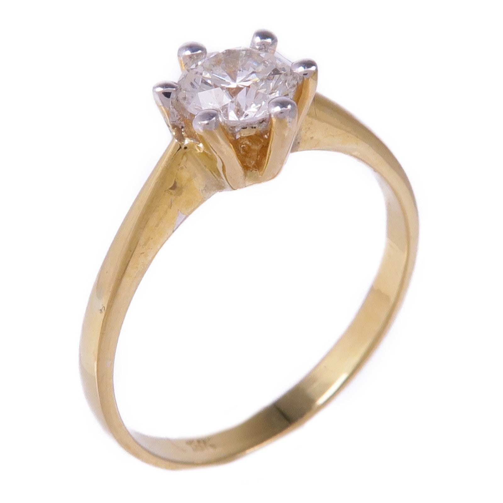 JEWELRY 【激減優惠】18K黃金/白金Diamond Ring鑽石戒指US#5.25