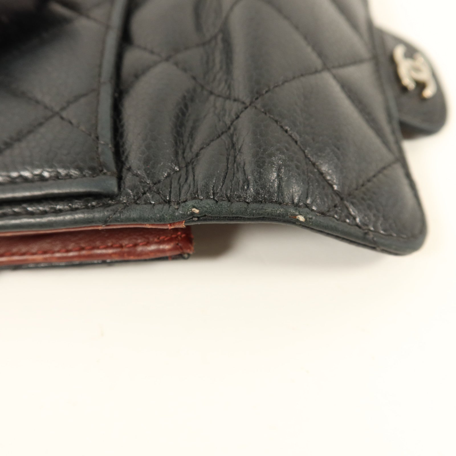 CHANEL 牛皮皮革Card Case銀扣卡片套
