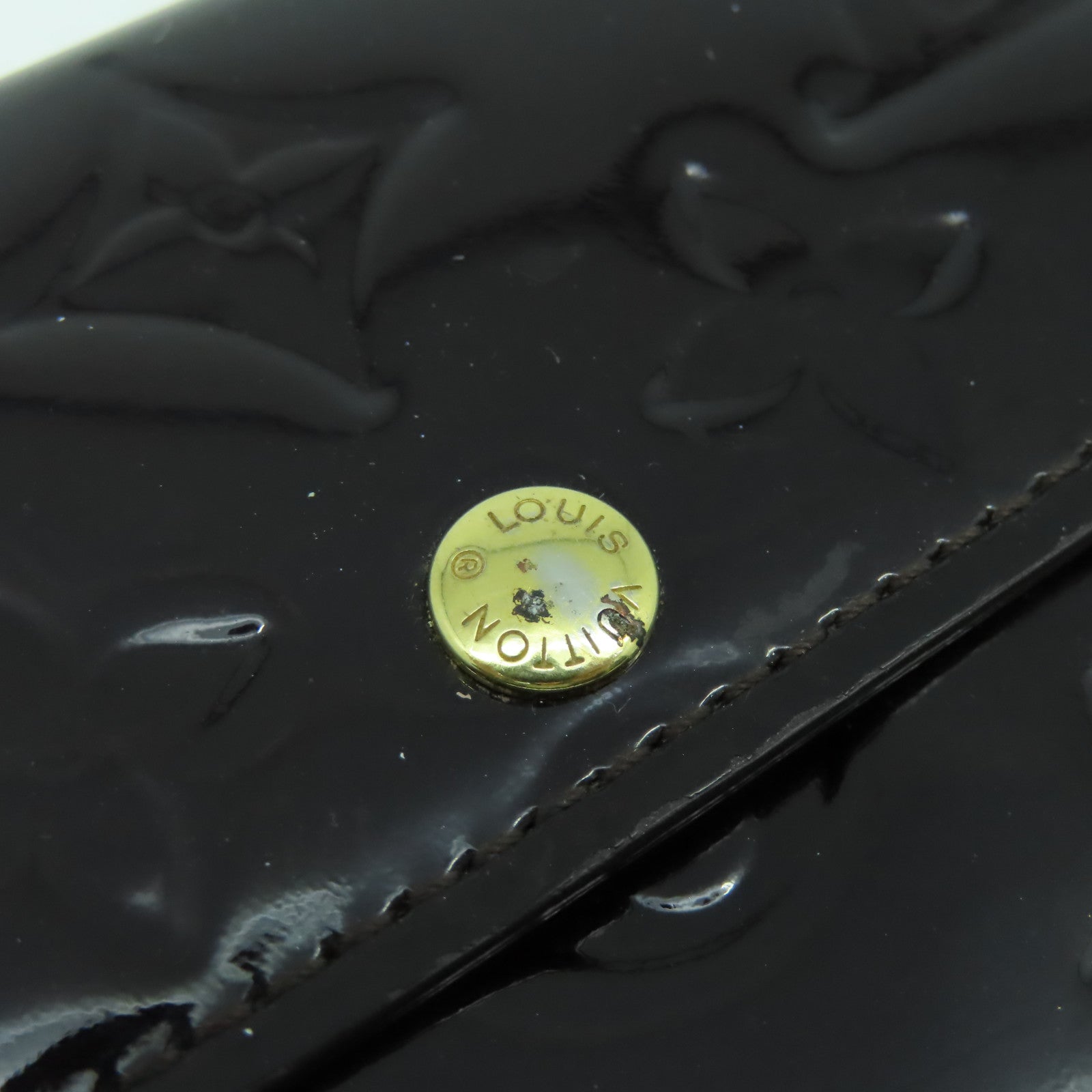 LOUIS VUITTON 【激減優惠】Monogram Vernis Portefeuille Sarah金扣長錢包酒紅色