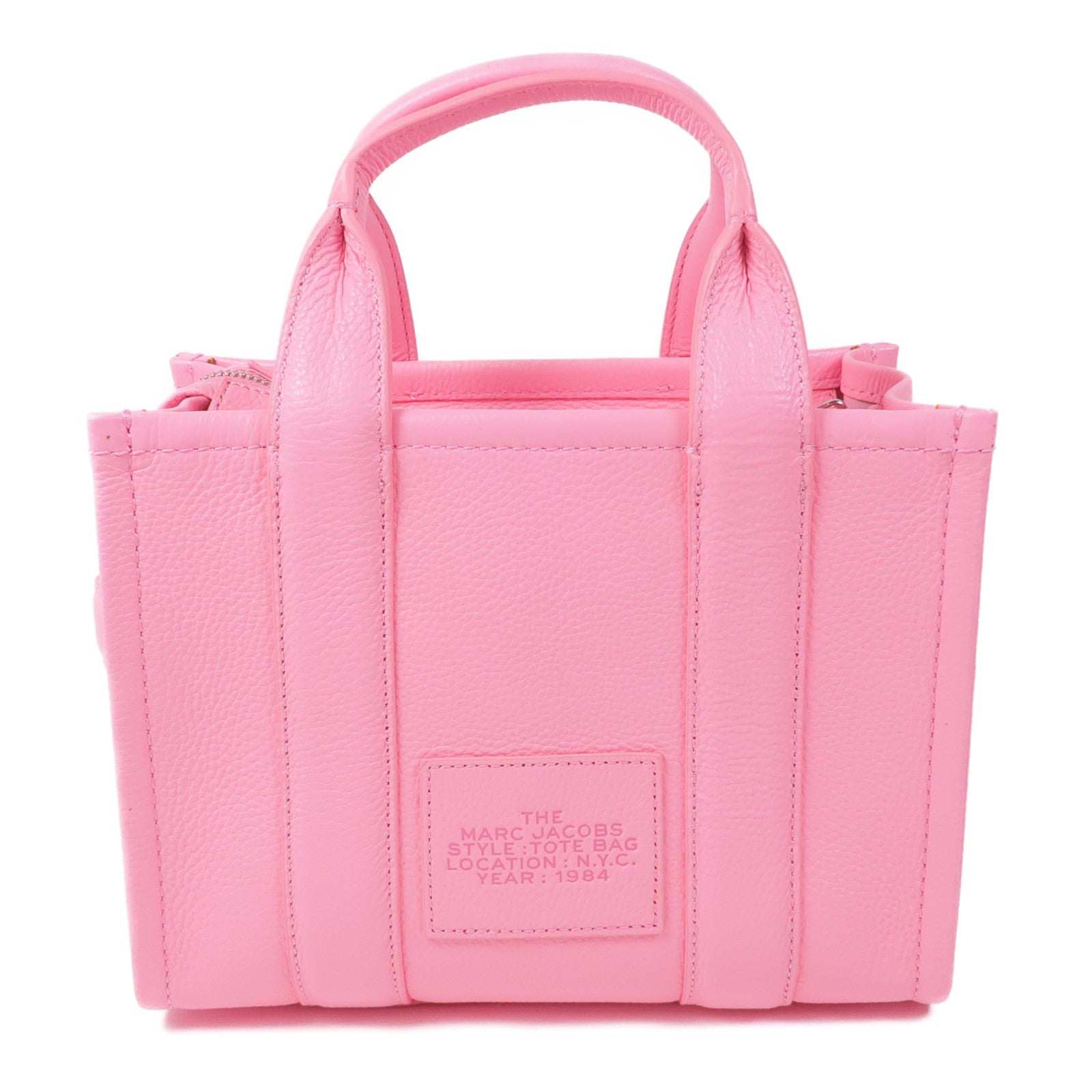 MARC JACOBS 牛皮皮革2 Way Shoulder銀扣手挽肩背兩用袋