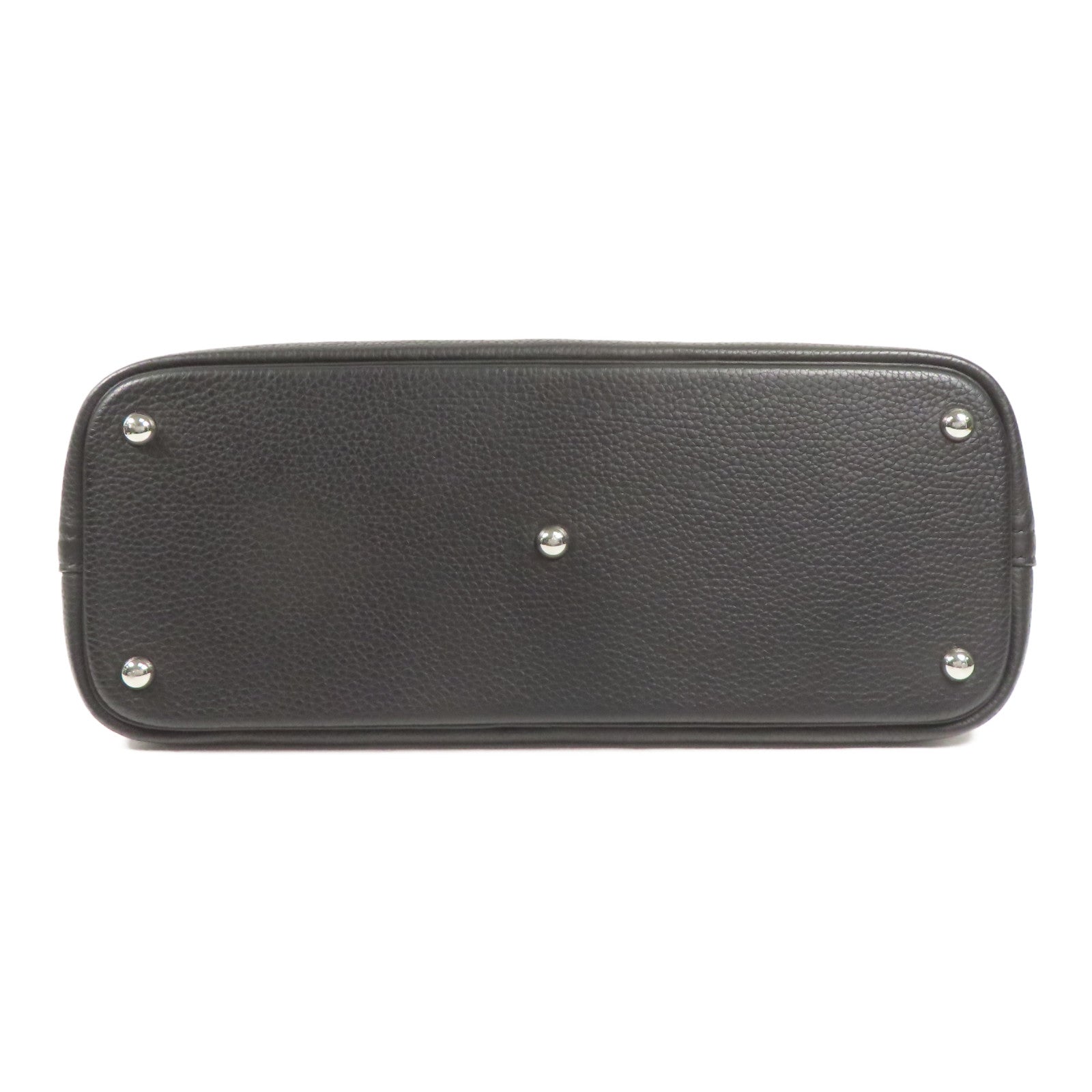 HERMES Clemence皮革Bolide 35銀扣手挽肩背兩用袋Black