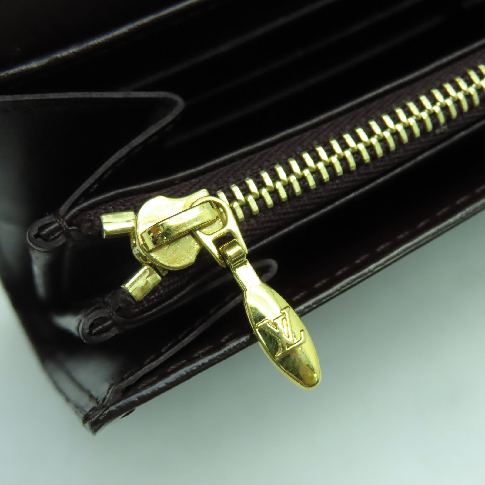 LOUIS VUITTON 【激減優惠】Monogram Vernis Portefeuille Sarah金扣長錢包酒紅色