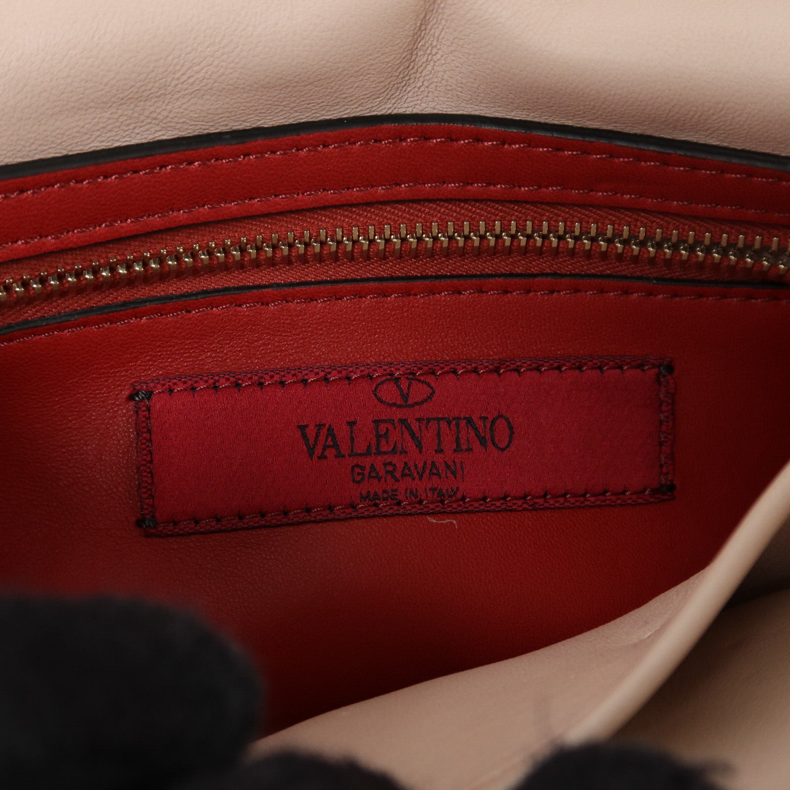 Valentino 天鵝絨Rockstud Splke手挽肩背兩用袋