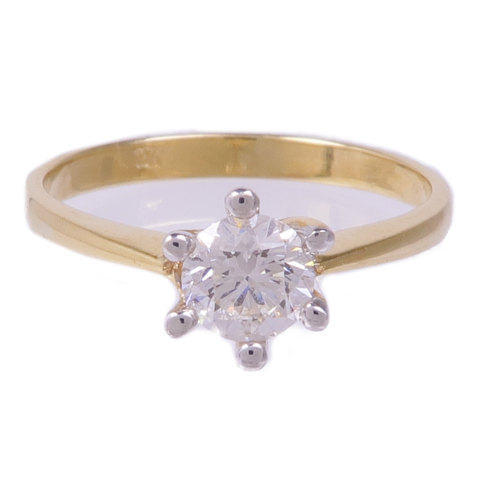 JEWELRY 【激減優惠】18K黃金/白金Diamond Ring鑽石戒指US#5.25