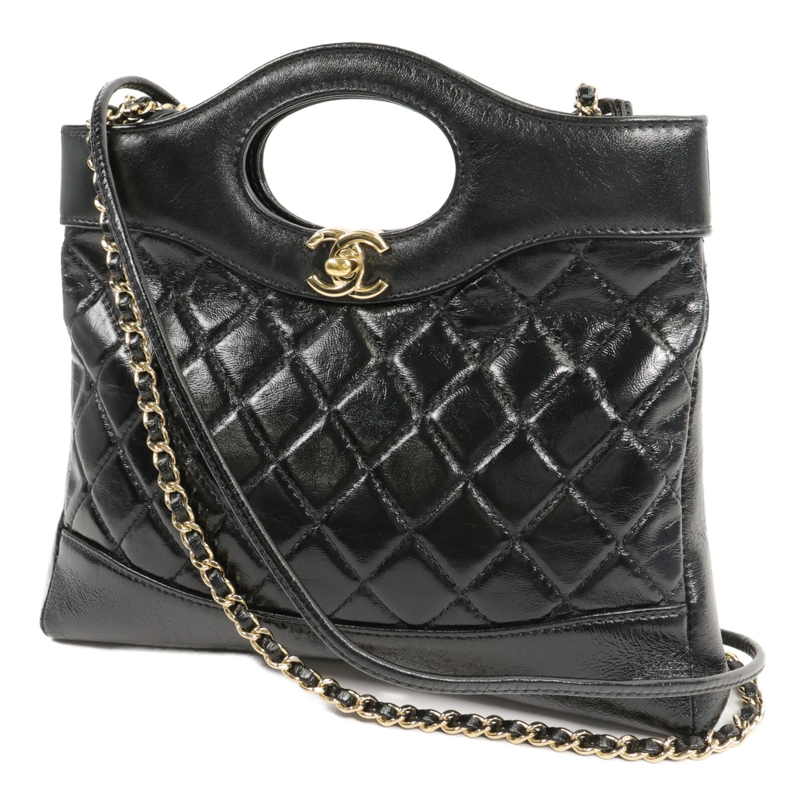 CHANEL 牛皮皮革Chanel Mini 31鏈帶手挽肩背兩用袋