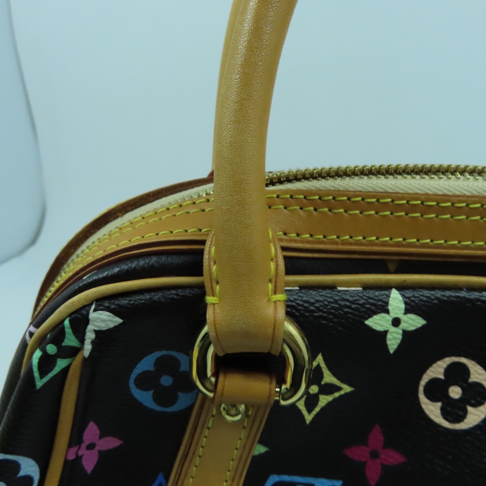 LOUIS VUITTON 【激減優惠】Monogram Multicolore Priscilla金扣手挽袋黑色