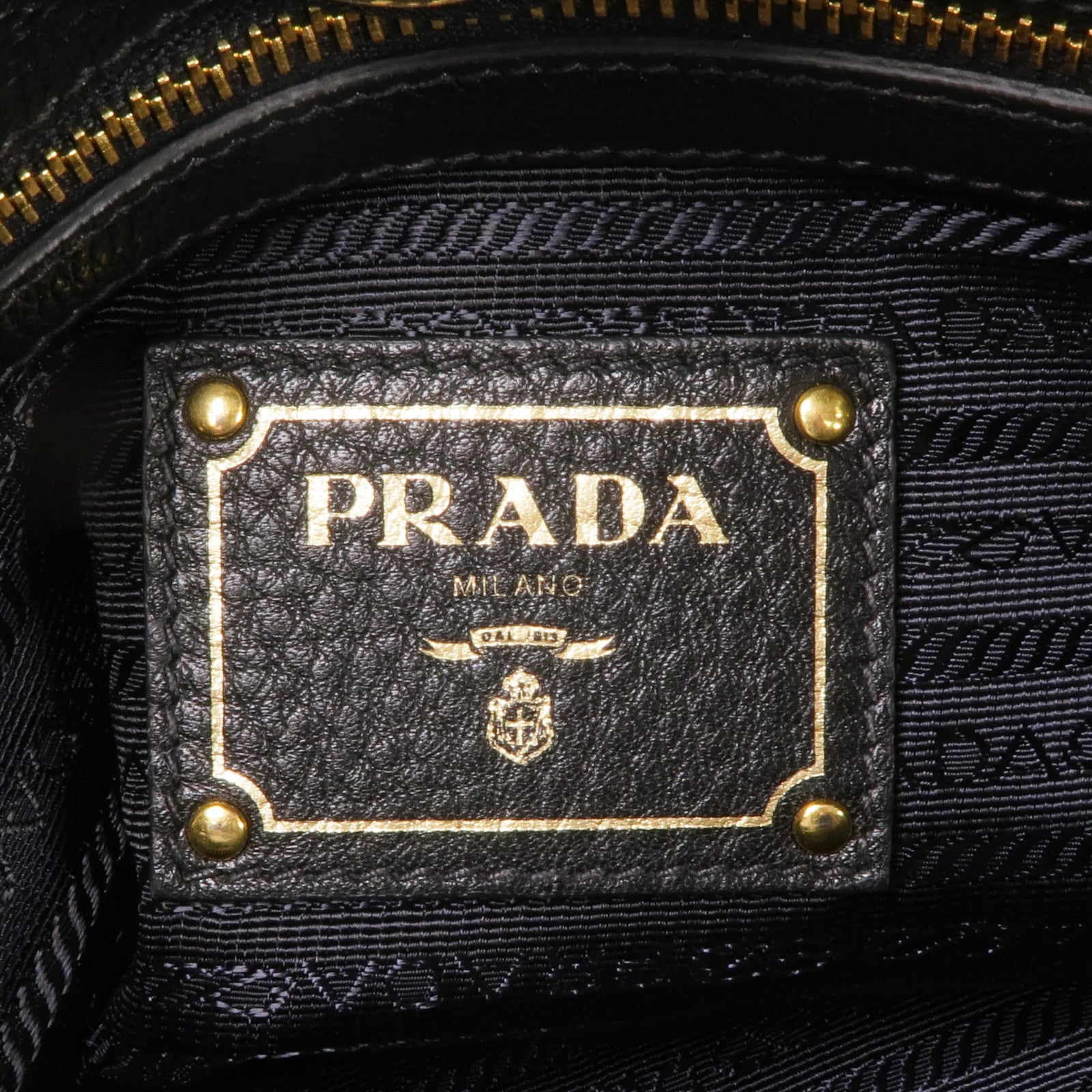 PRADA 牛皮皮革2 Way Shoulder金扣手挽肩背兩用袋