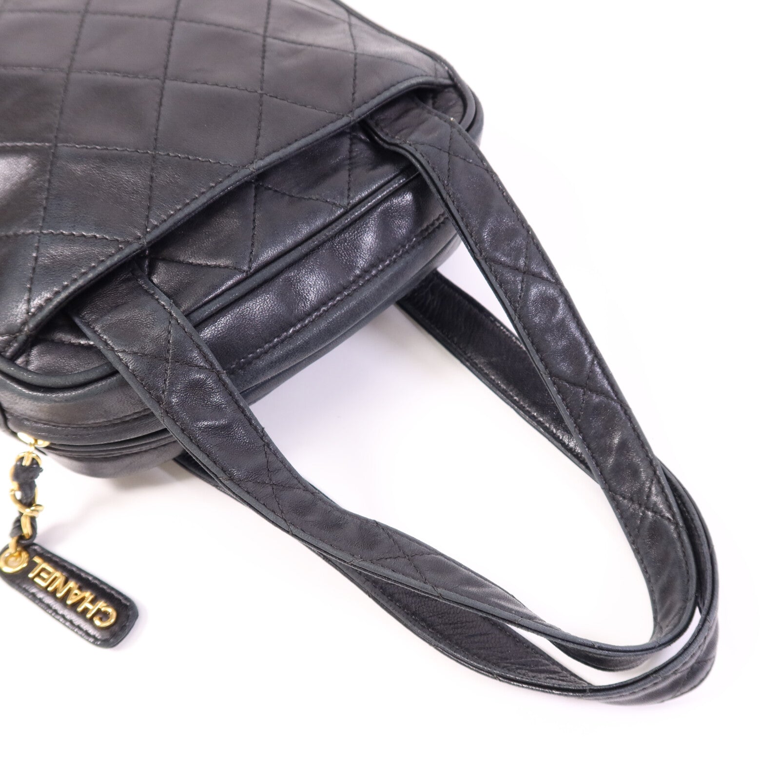 CHANEL 羊皮皮革Handbag金扣手挽袋