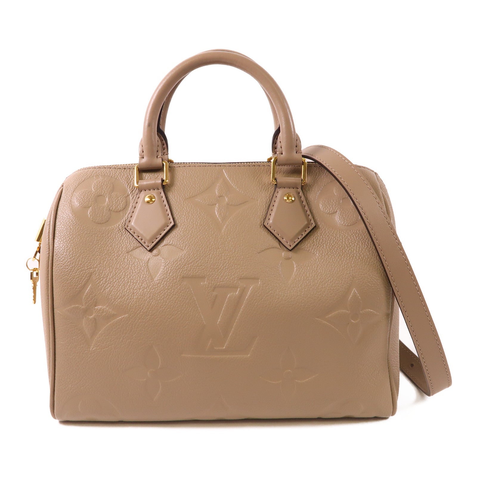 LOUIS VUITTON Monogram Empreinte Speedy Bandouliere 25金扣手挽肩背兩用袋