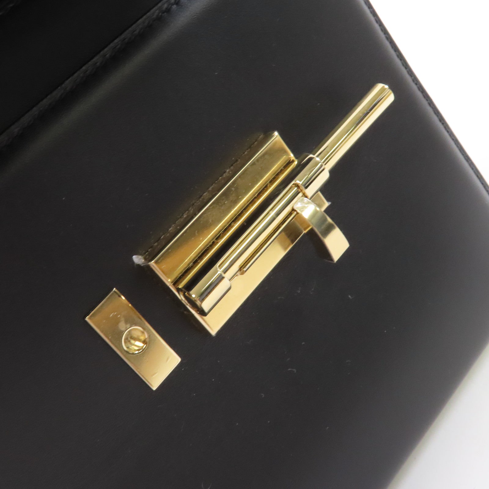HERMES 【激減優惠】Swift皮革Verrou 23 Shoulder Bag金扣肩背袋Noir/黑色