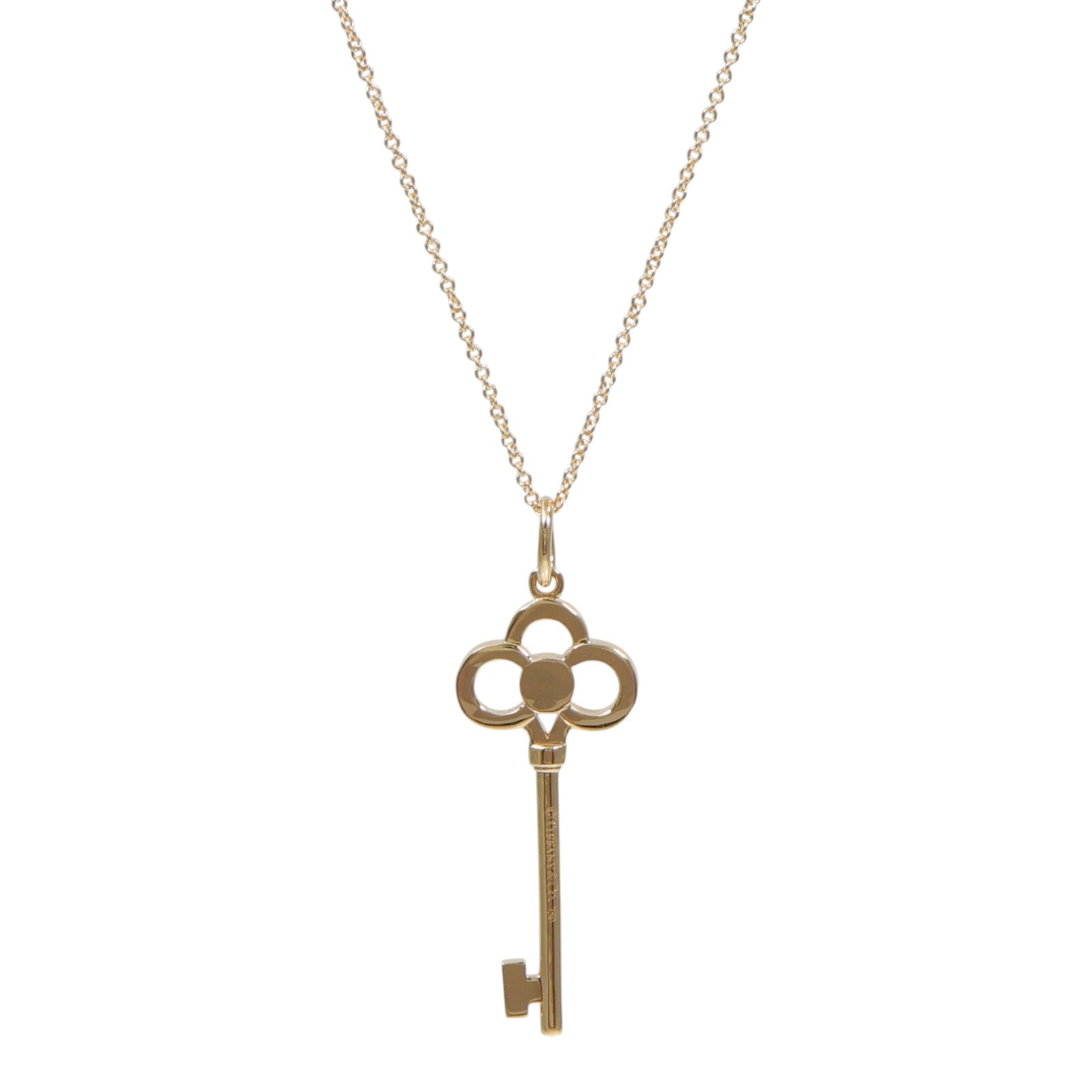 TIFFANY＆CO 18K玫瑰金Mini Crown Key項鍊