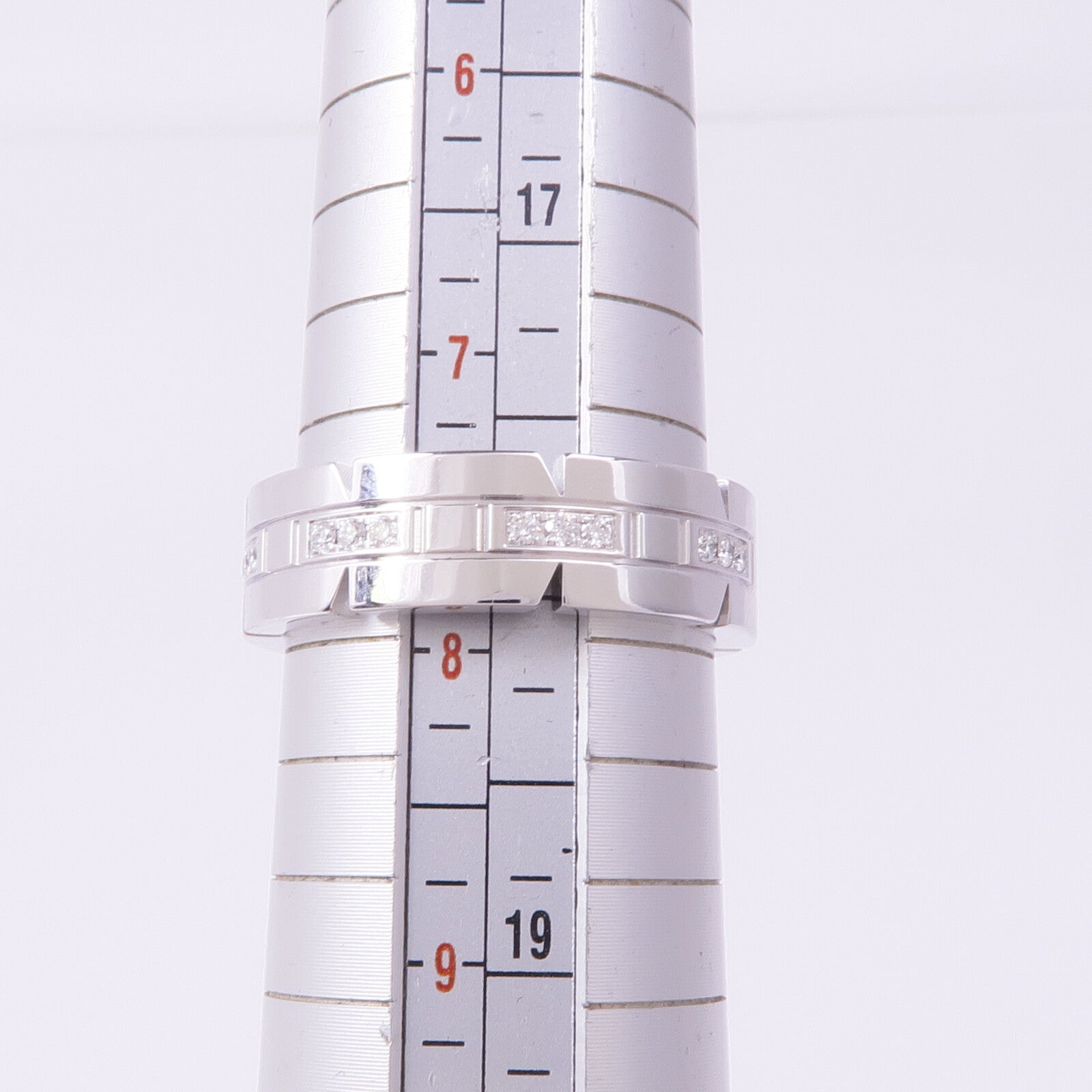 CARTIER 18K白金Tank Francaise Ring鑽石戒指Cartier#56/US#7.25