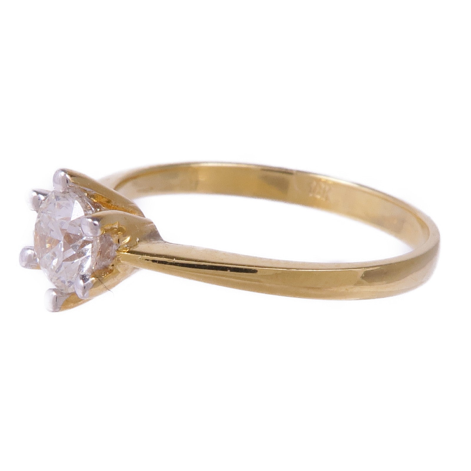 JEWELRY 【激減優惠】18K黃金/白金Diamond Ring鑽石戒指US#5.25