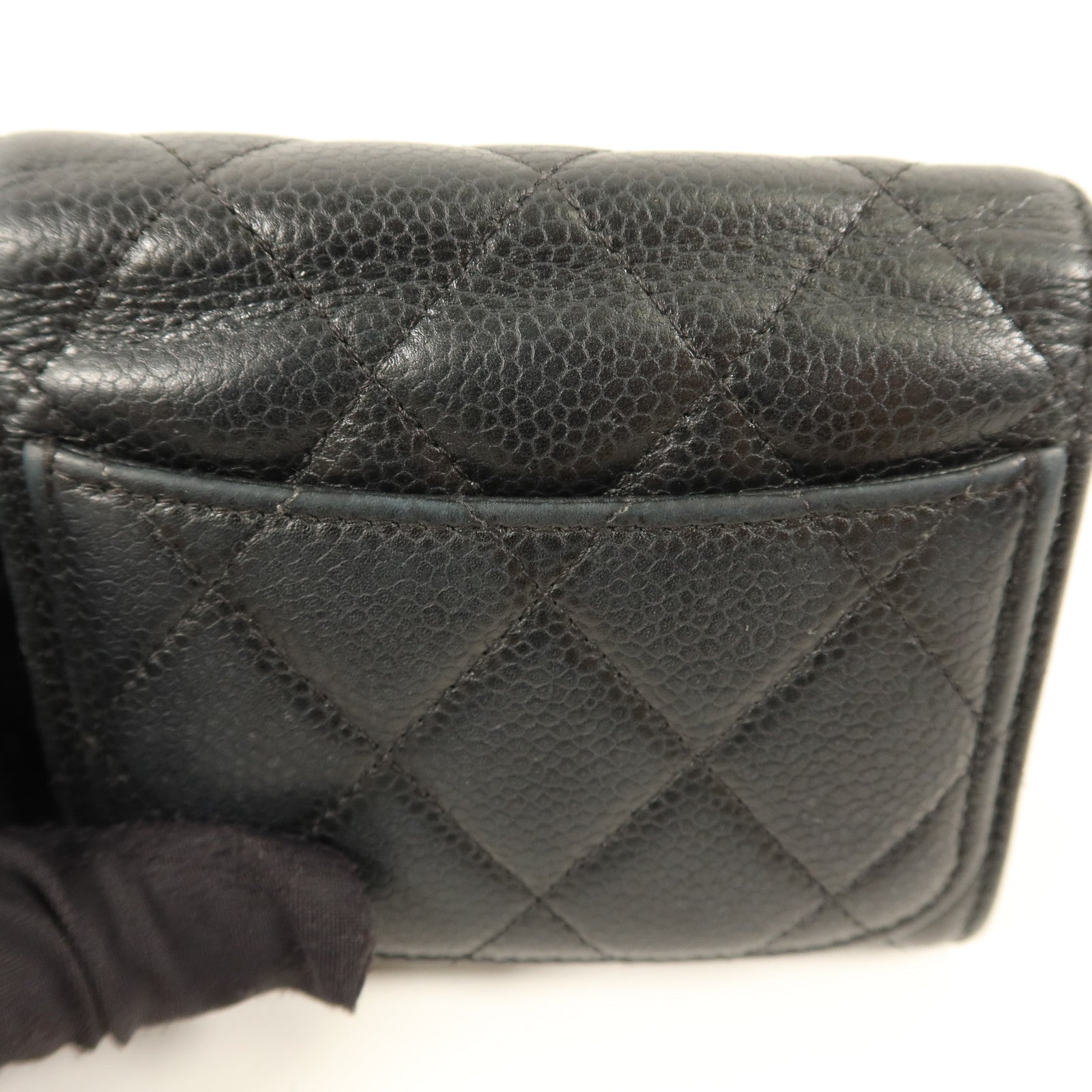 CHANEL 牛皮皮革Card Case銀扣卡片套