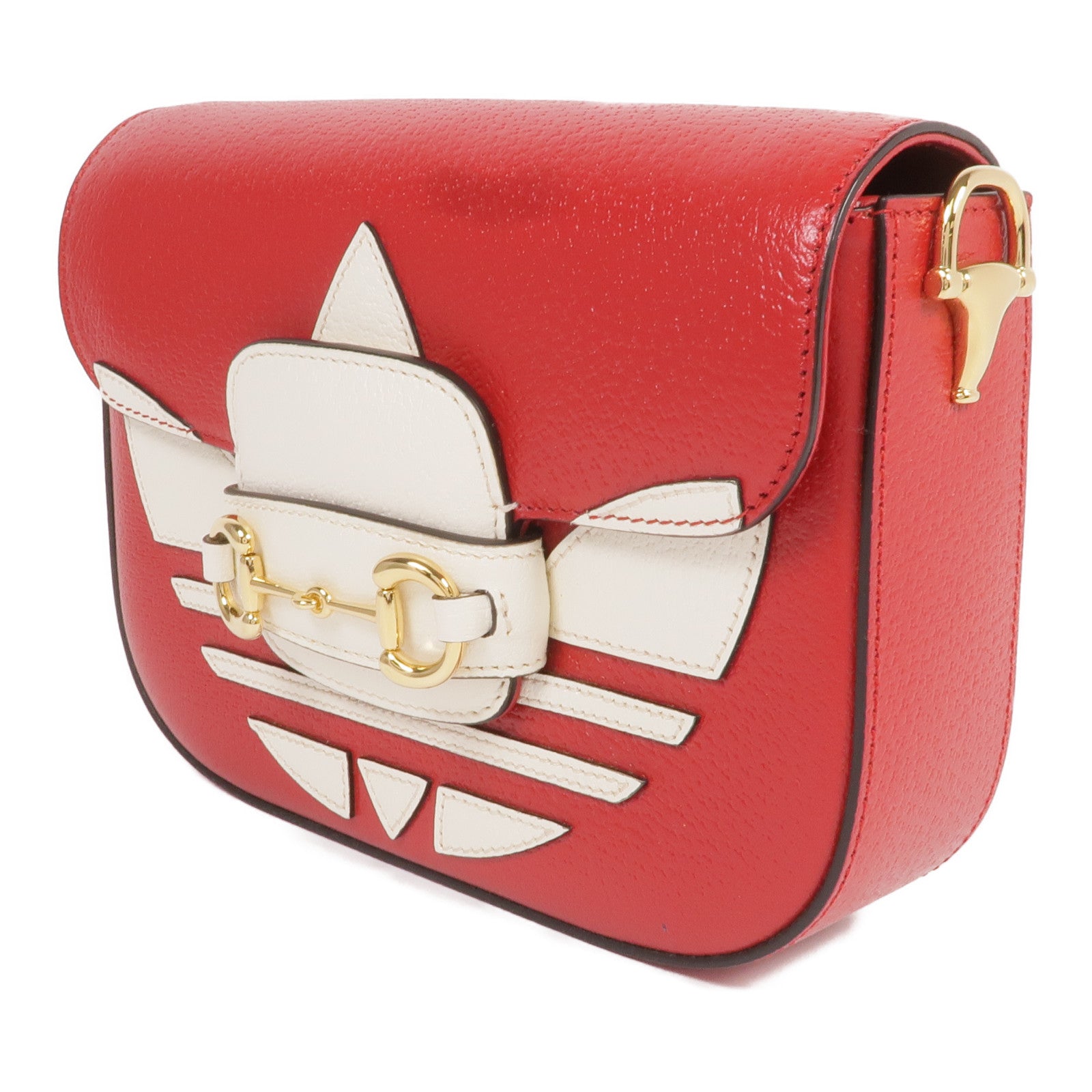GUCCI 牛皮皮革Gucci x Adidas Horsebit 1955金扣肩背袋