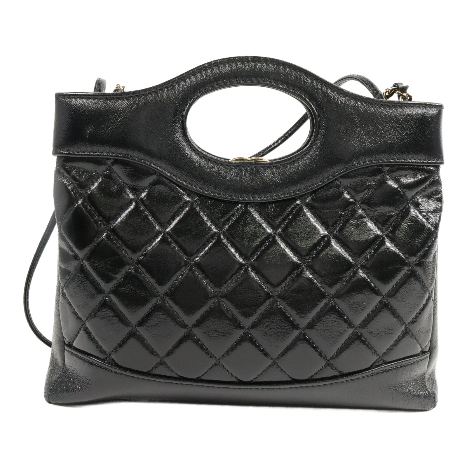 CHANEL 牛皮皮革Chanel Mini 31鏈帶手挽肩背兩用袋