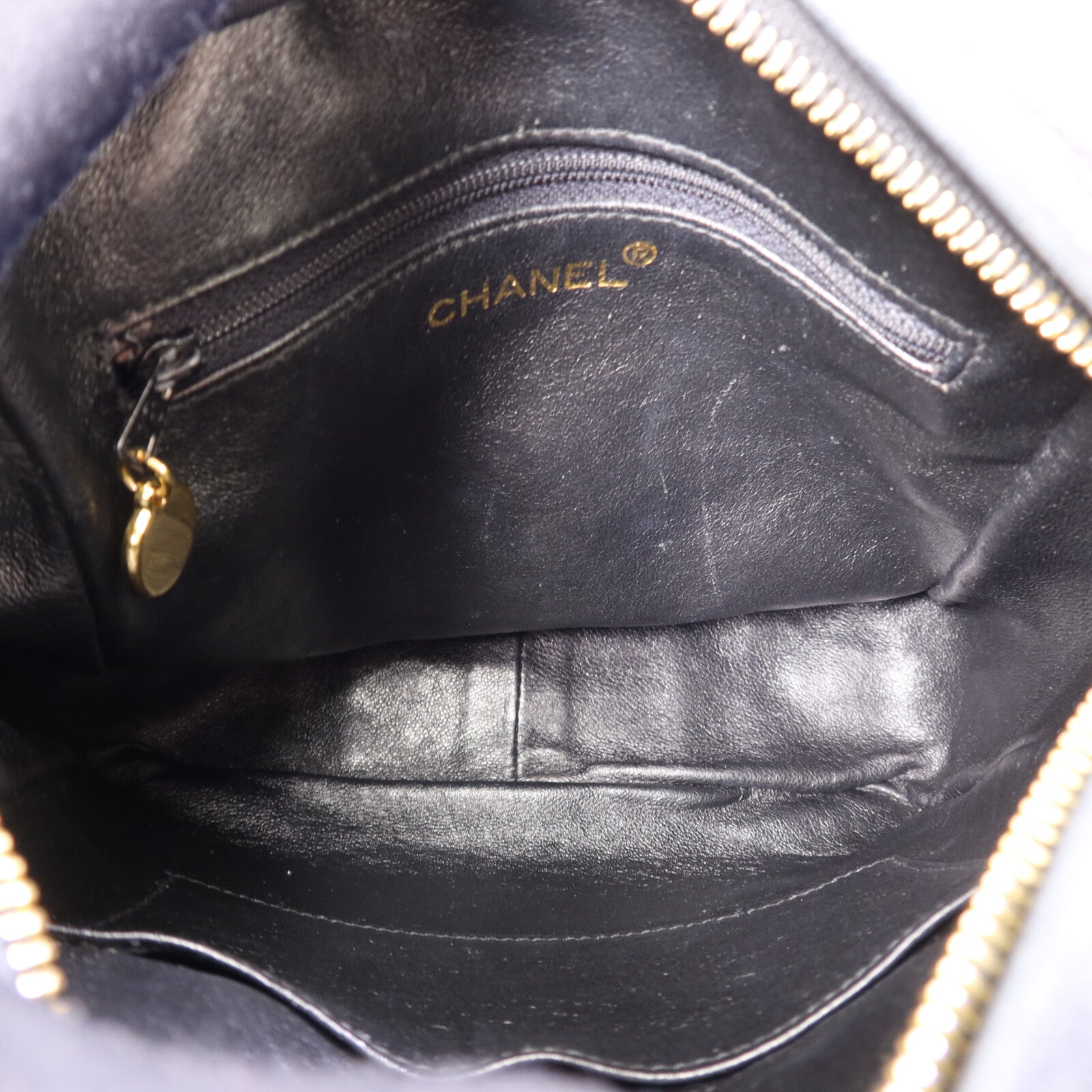 CHANEL 羊皮皮革Handbag金扣手挽袋