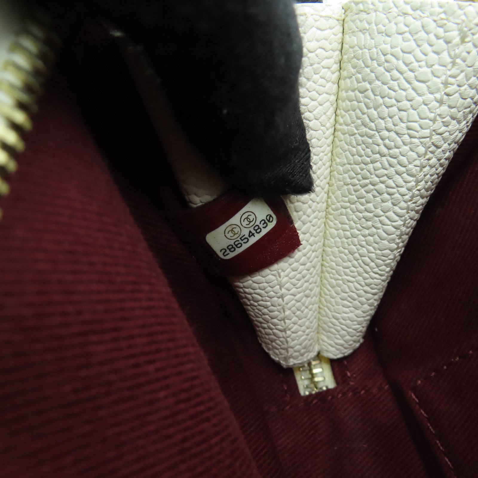 CHANEL 【激減優惠】菱格Caviar皮革Waist Bag金扣腰包白色
