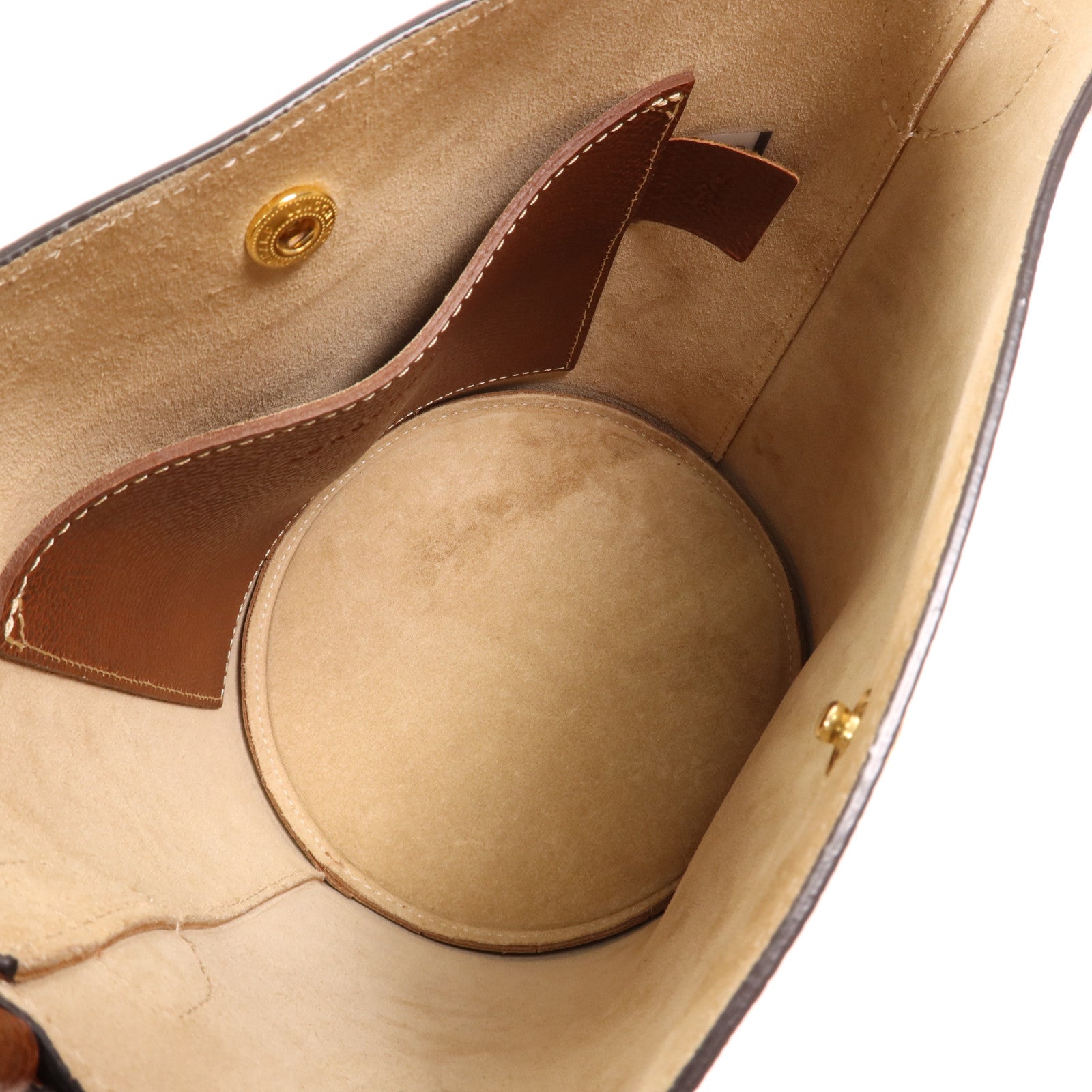 牛皮皮革Bucket Bag金扣手挽袋