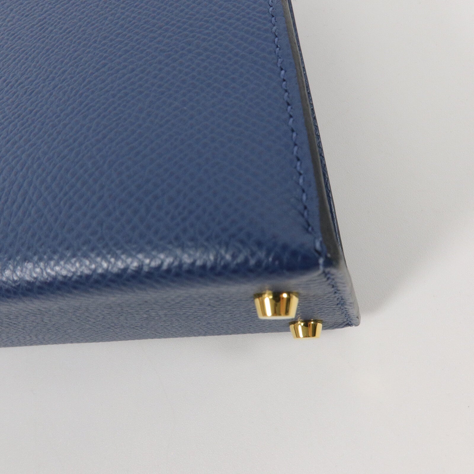 HERMES Epsom皮革Mini Kelly II Touch手挽肩背兩用袋Deep Blue