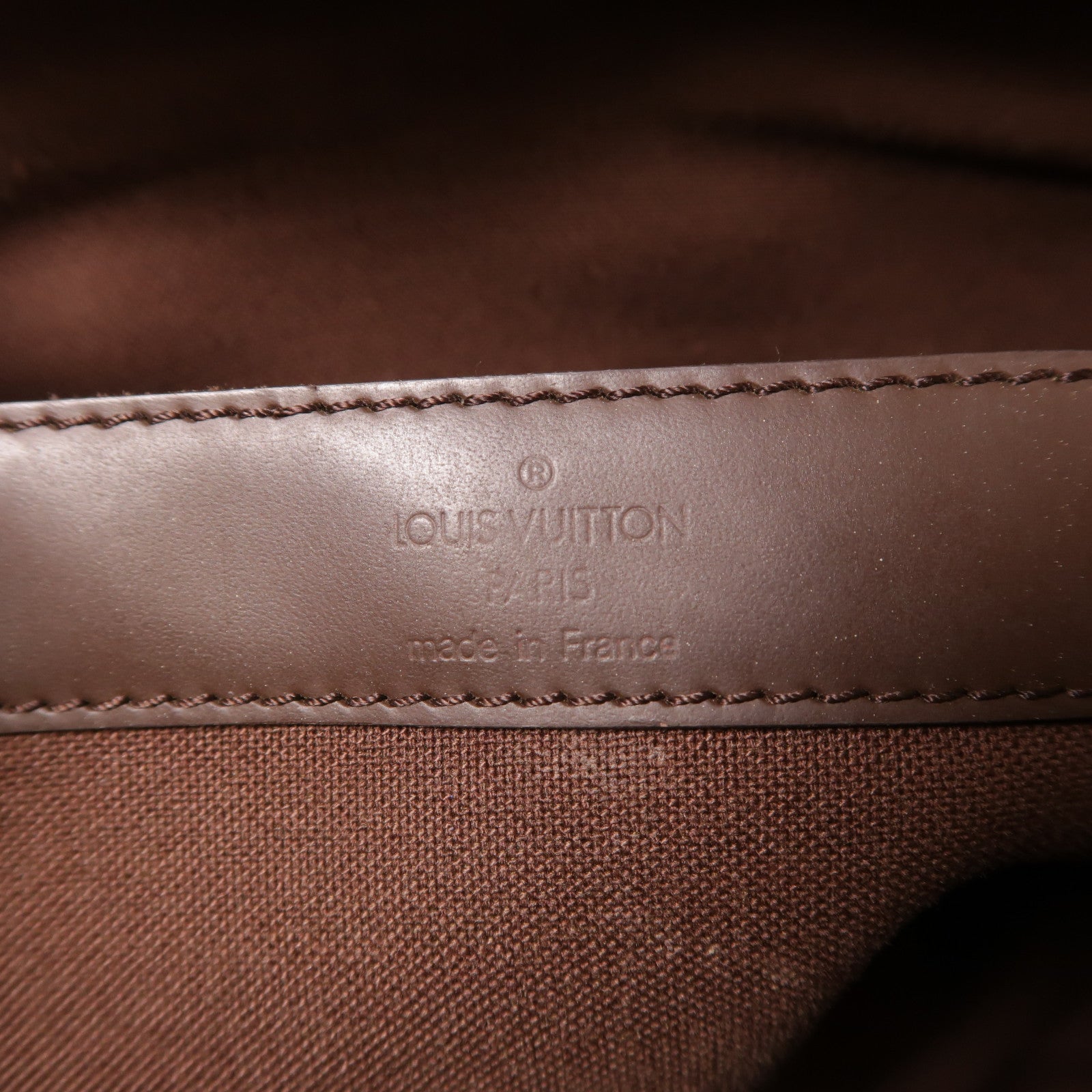 LOUIS VUITTON Damier Naviglio金扣肩背袋棕色