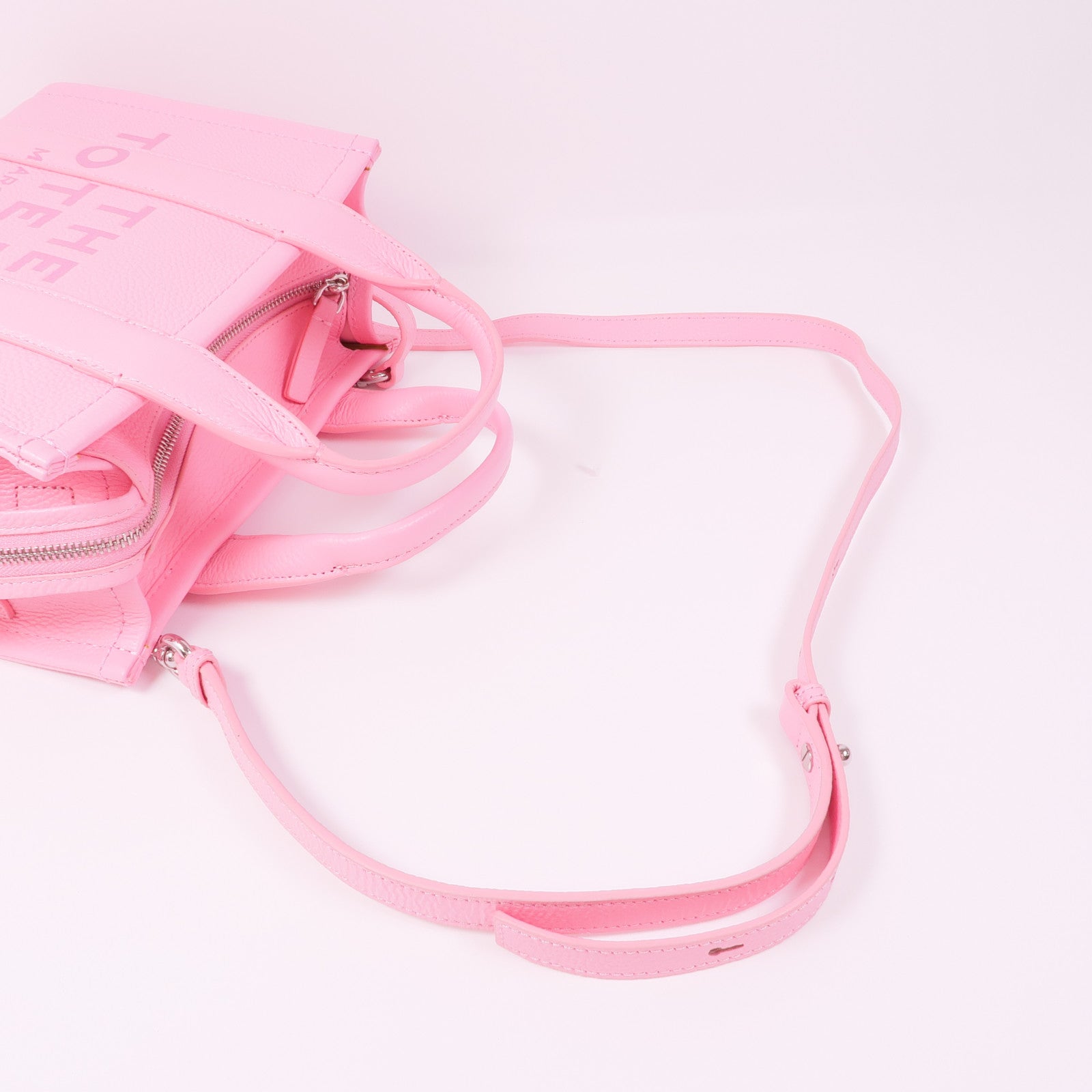 MARC JACOBS 牛皮皮革2 Way Shoulder銀扣手挽肩背兩用袋