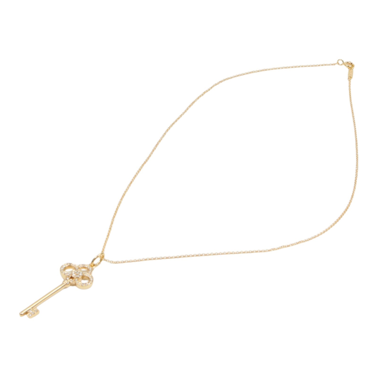 TIFFANY＆CO 18K玫瑰金Mini Crown Key項鍊