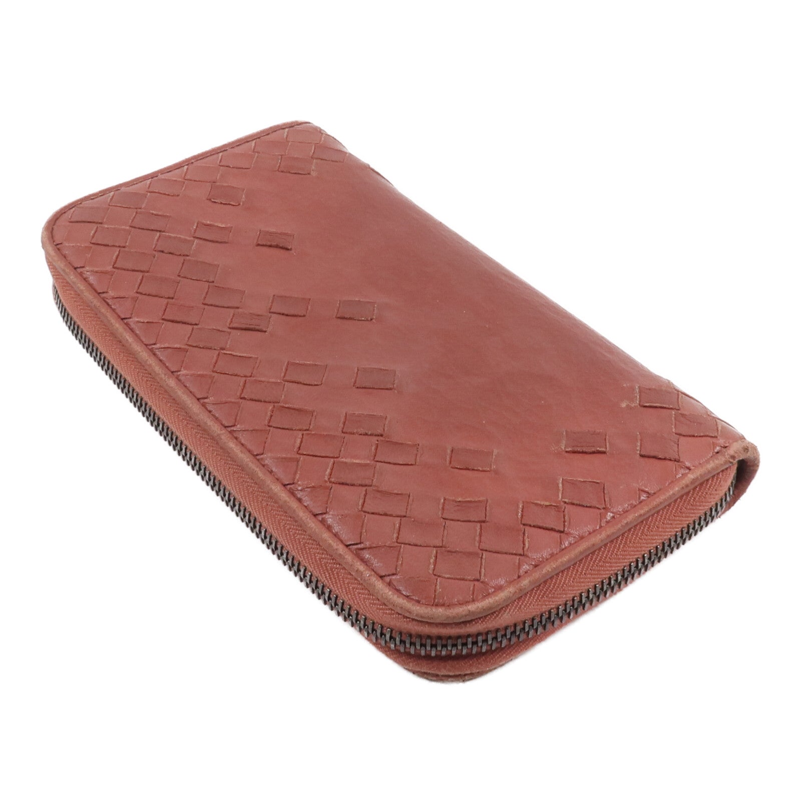 BOTTEGA VENETA 【激減優惠】織紋皮革Zipper Long Wallet長錢包