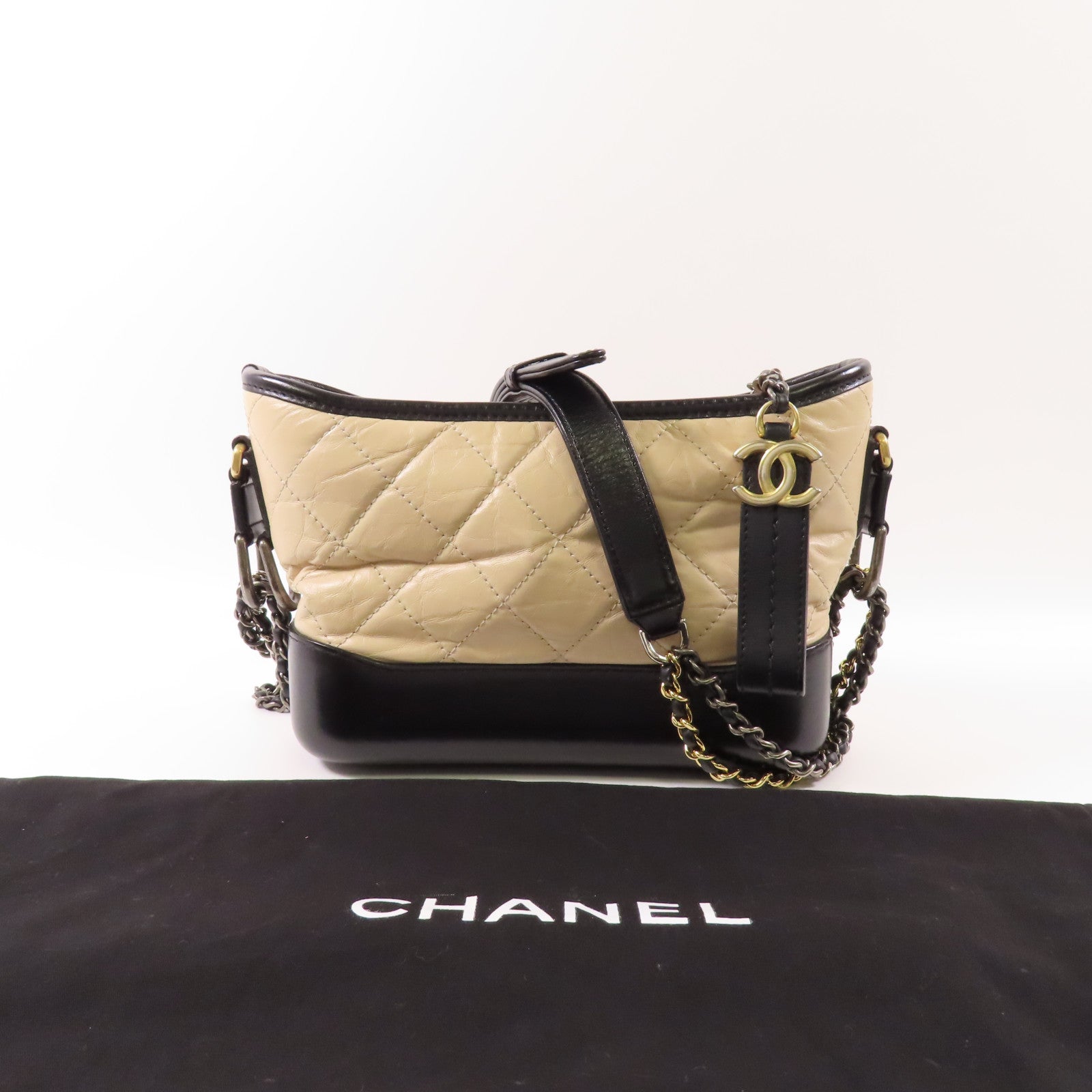 CHANEL 牛皮皮革Gabrielle Small鏈帶肩背袋