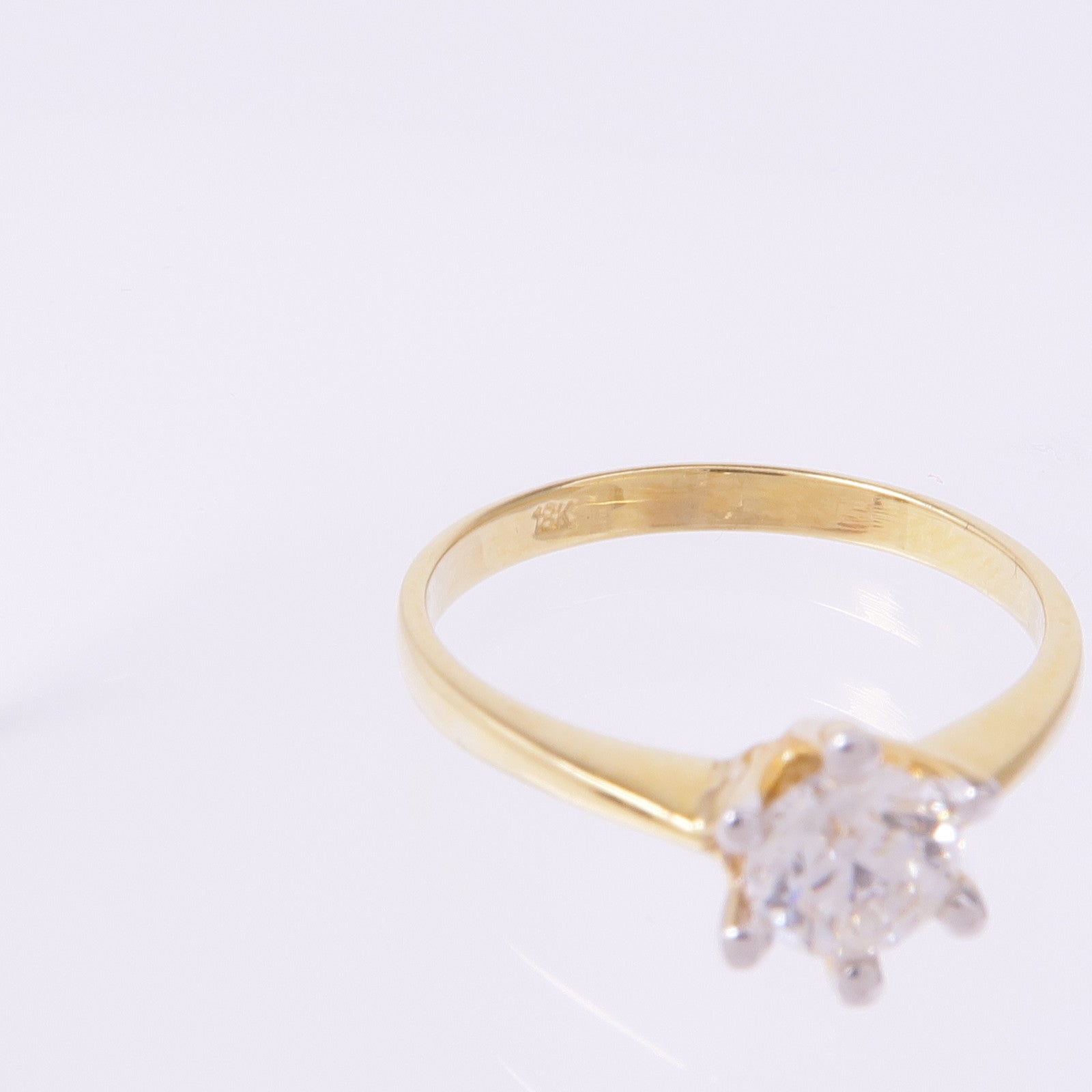 JEWELRY 【激減優惠】18K黃金/白金Diamond Ring鑽石戒指US#5.25