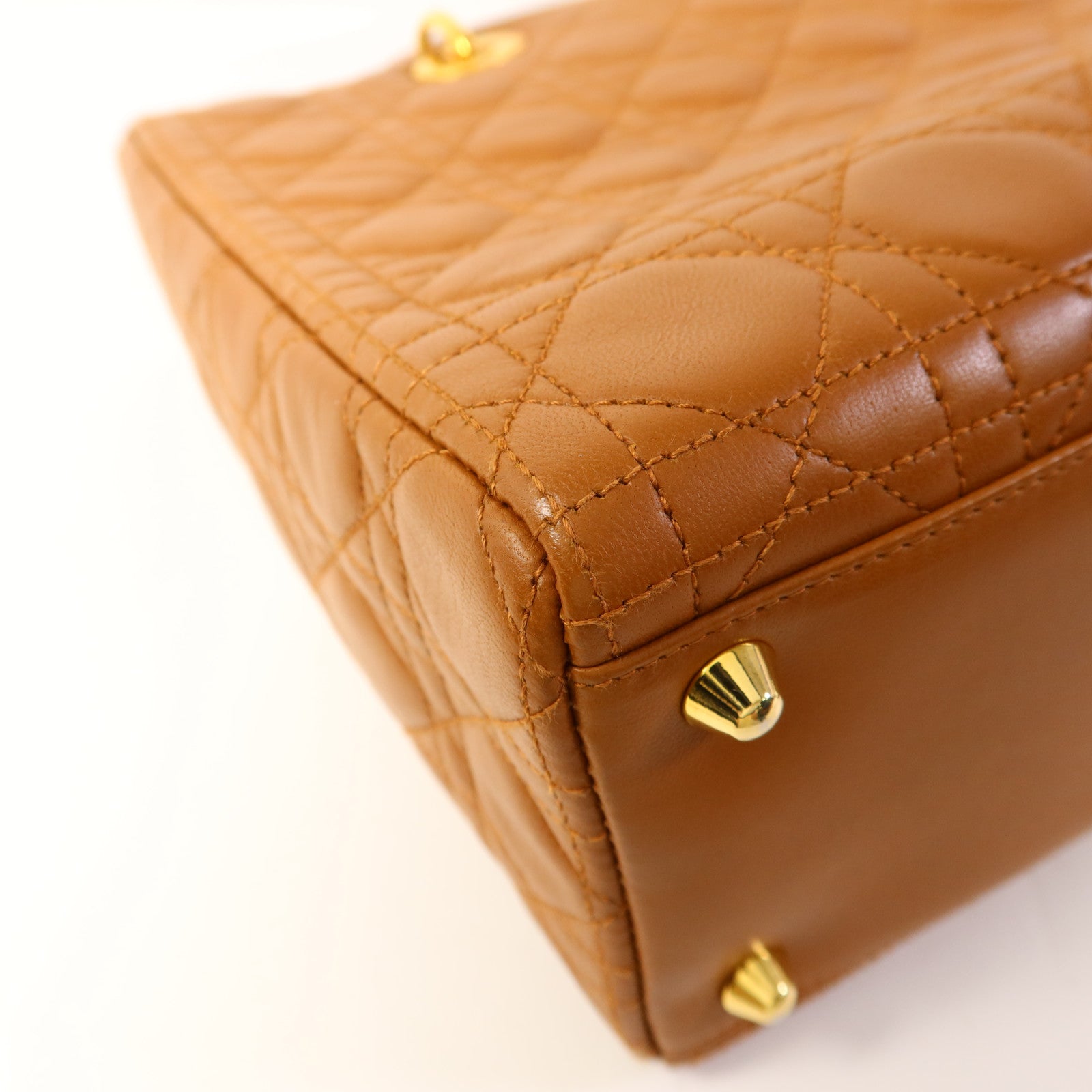 Dior 羊皮皮革Lady Dior金扣手挽肩背兩用袋