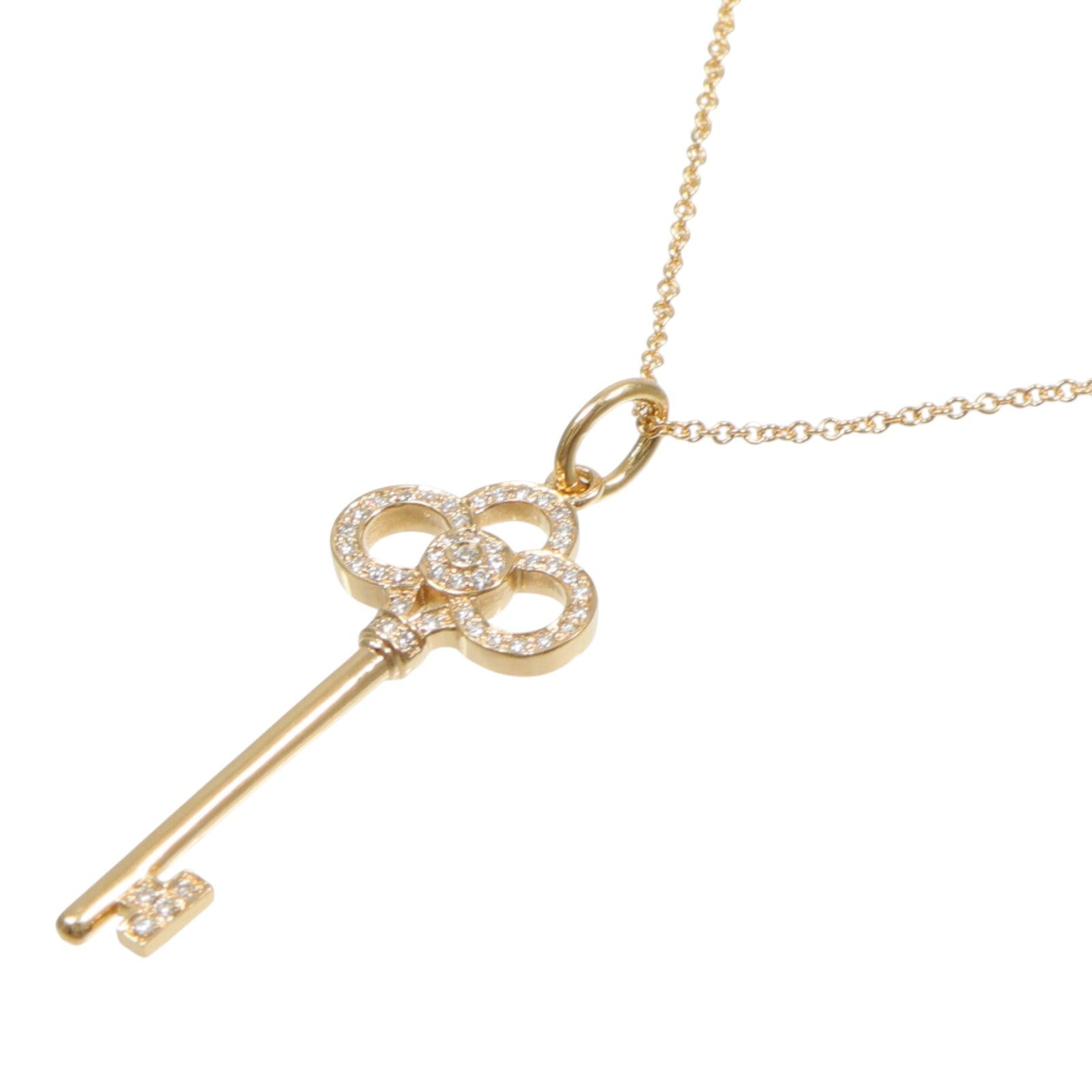 TIFFANY＆CO 18K玫瑰金Mini Crown Key項鍊