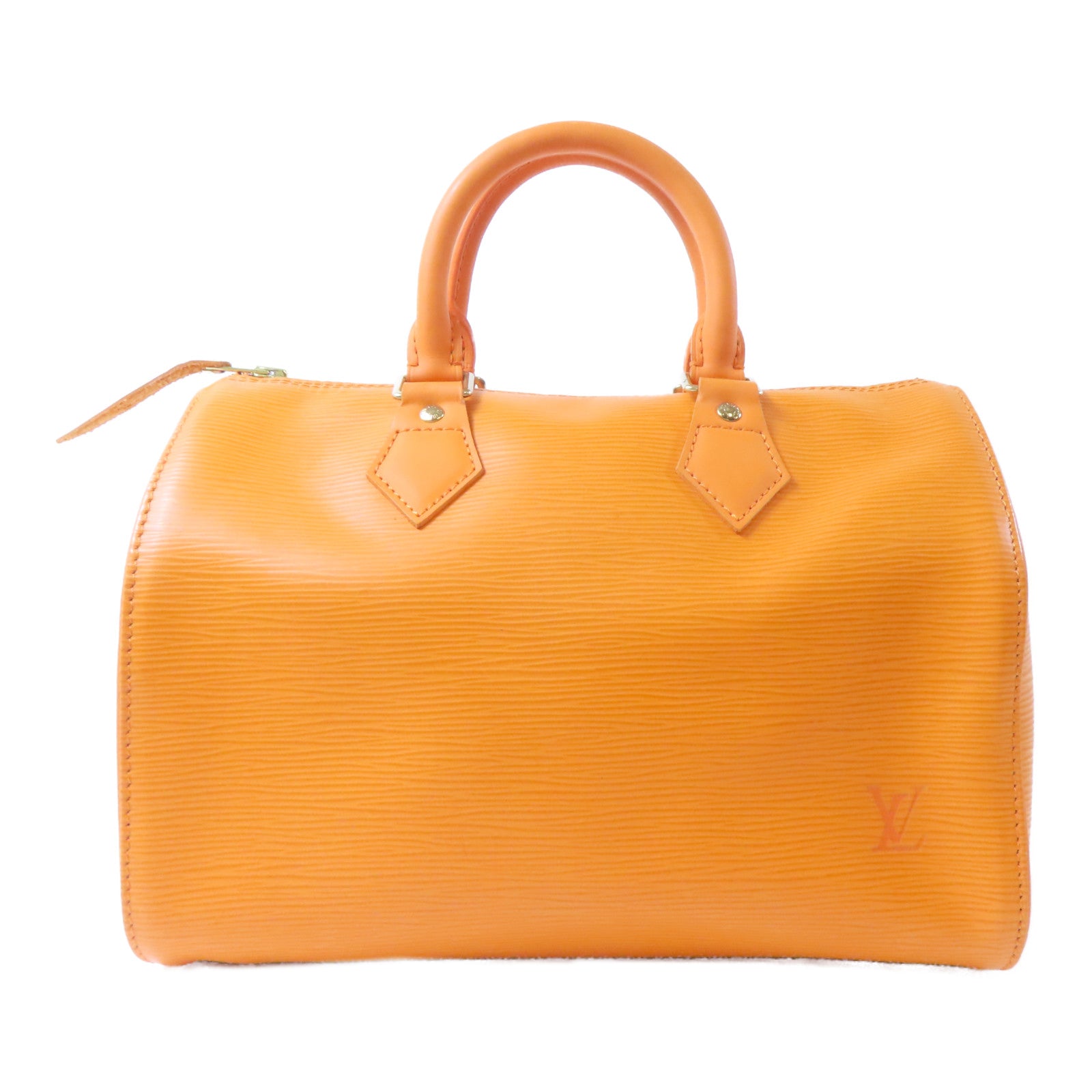 LOUIS VUITTON EPI Speedy 25金扣手挽袋橙色