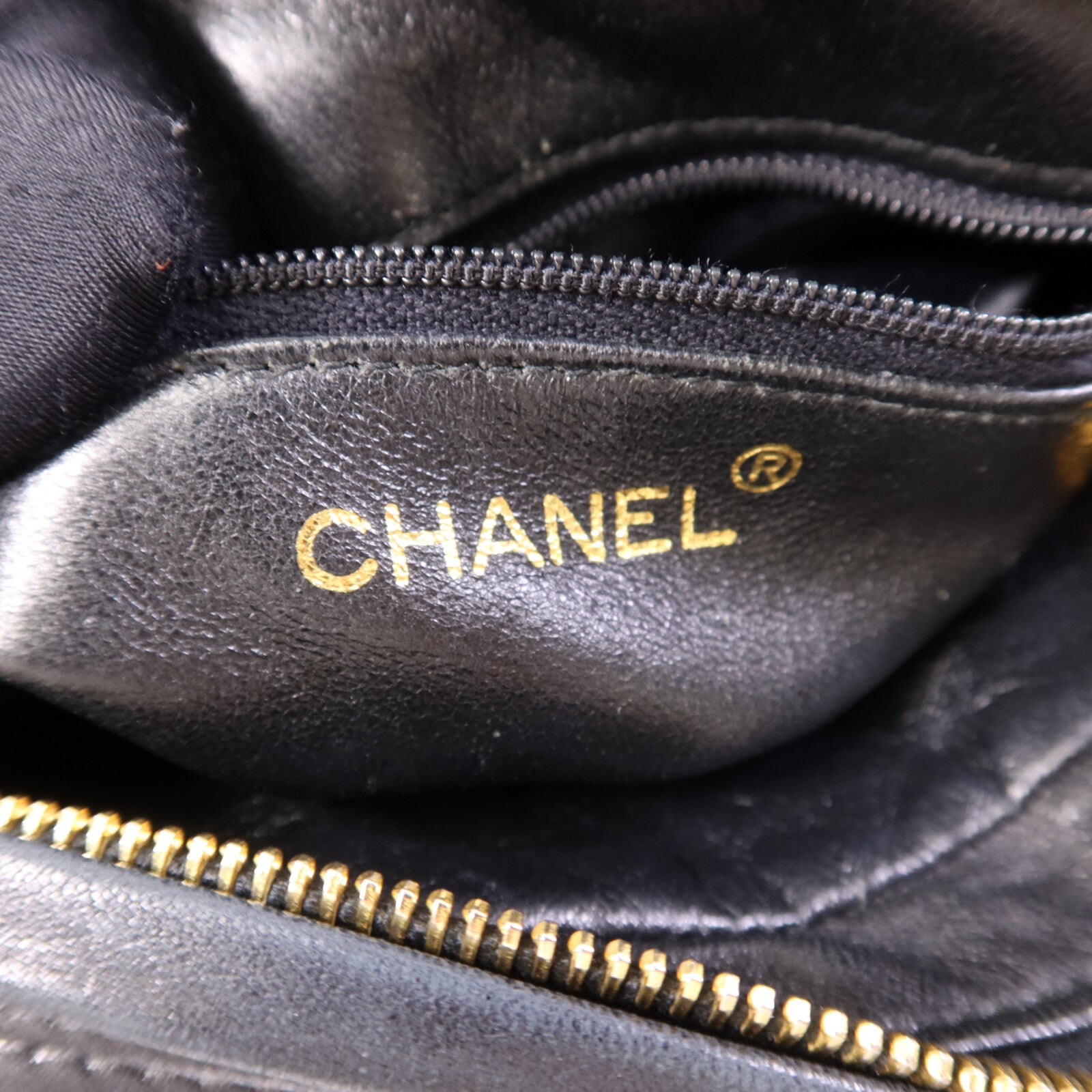 CHANEL 羊皮皮革Handbag金扣手挽袋
