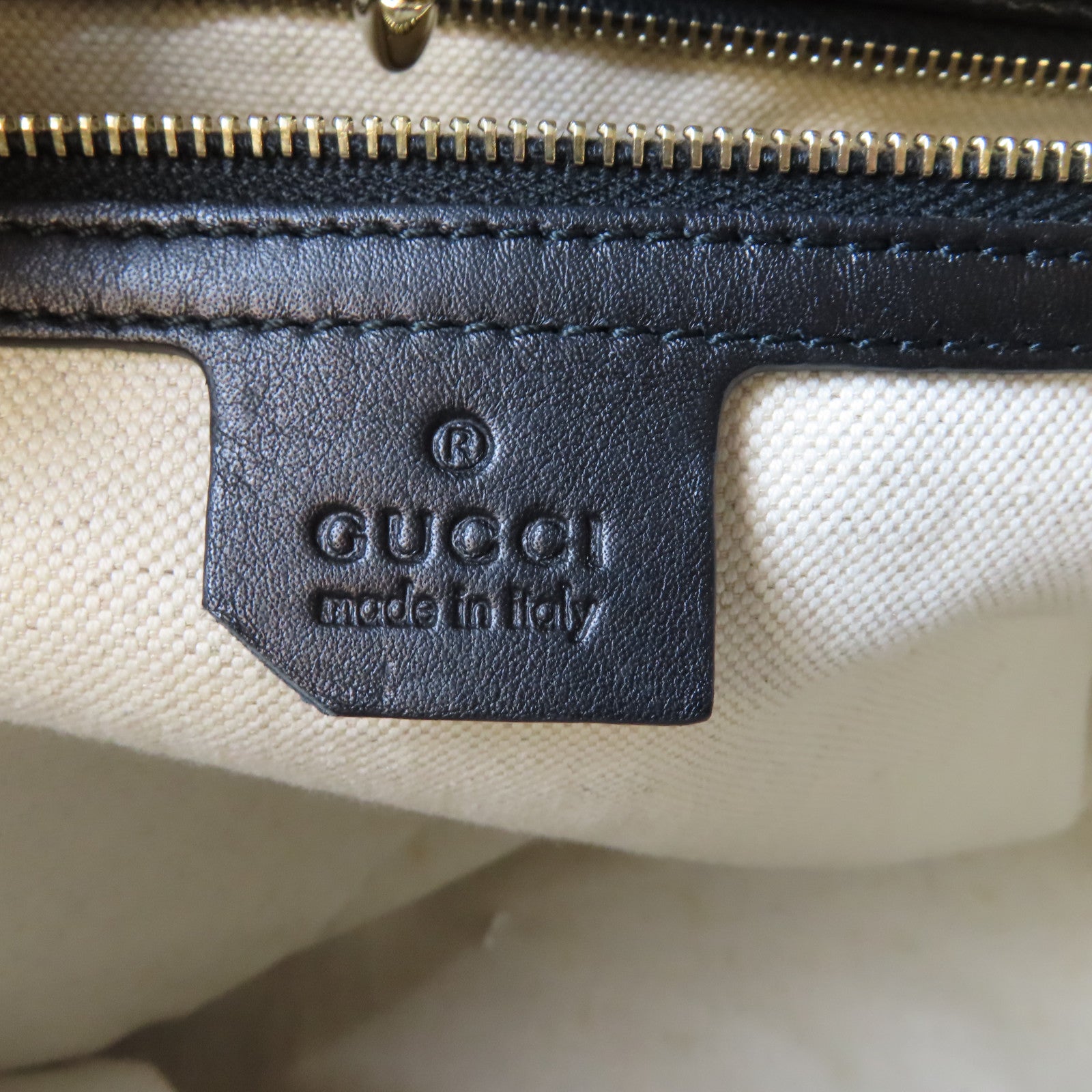 GUCCI 【激減優惠】漆皮皮革Tote Bag金扣手挽袋黑色