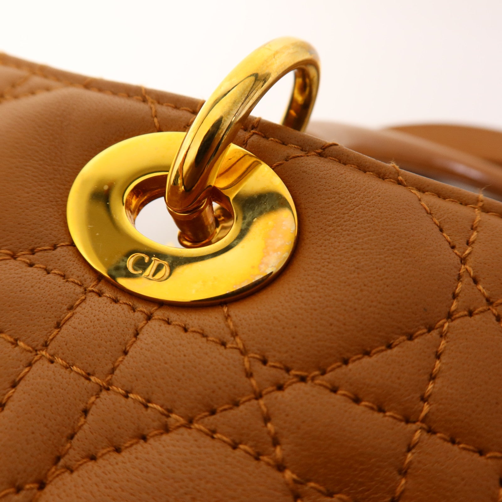 Dior 羊皮皮革Lady Dior金扣手挽肩背兩用袋