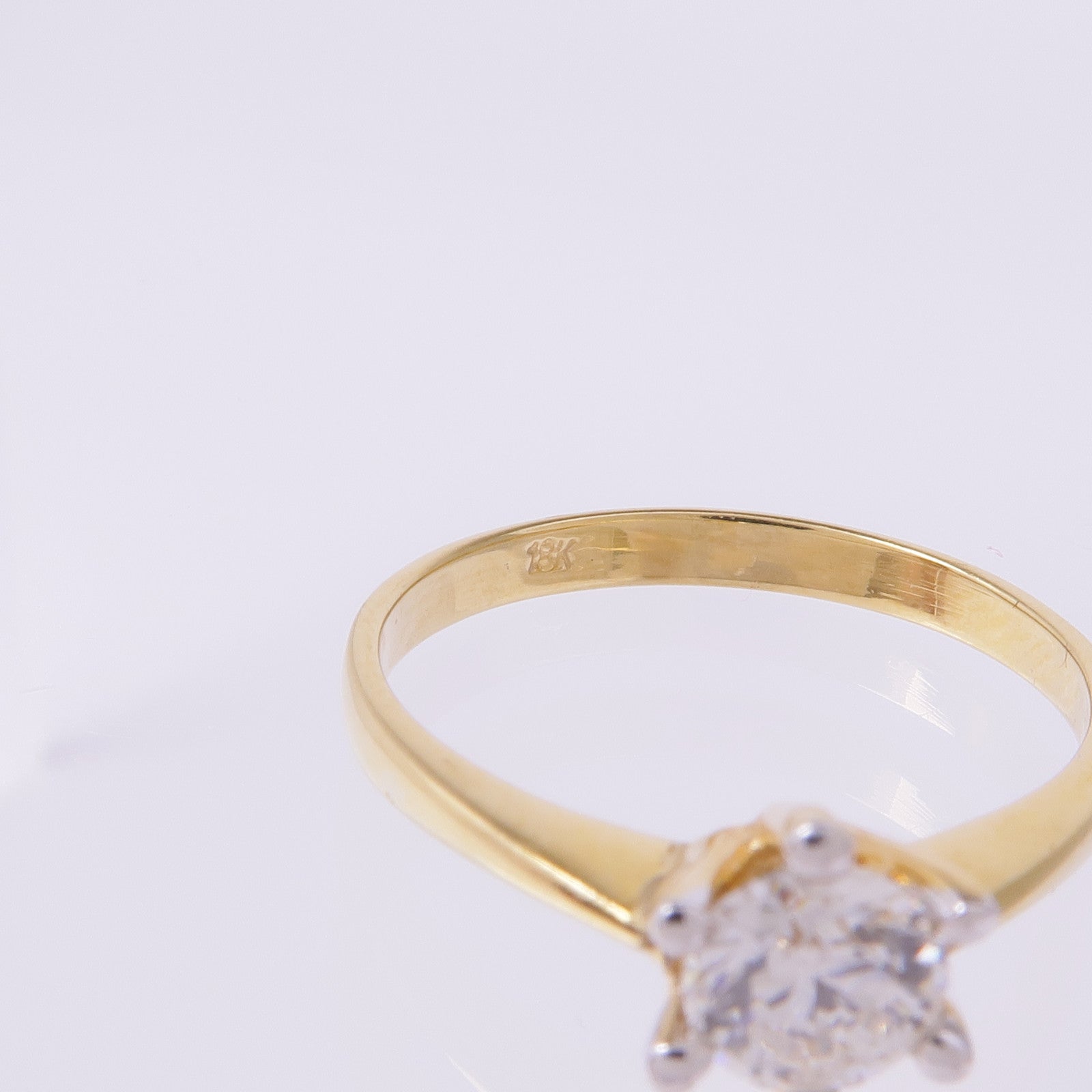 JEWELRY 【激減優惠】18K黃金/白金Diamond Ring鑽石戒指US#5.25