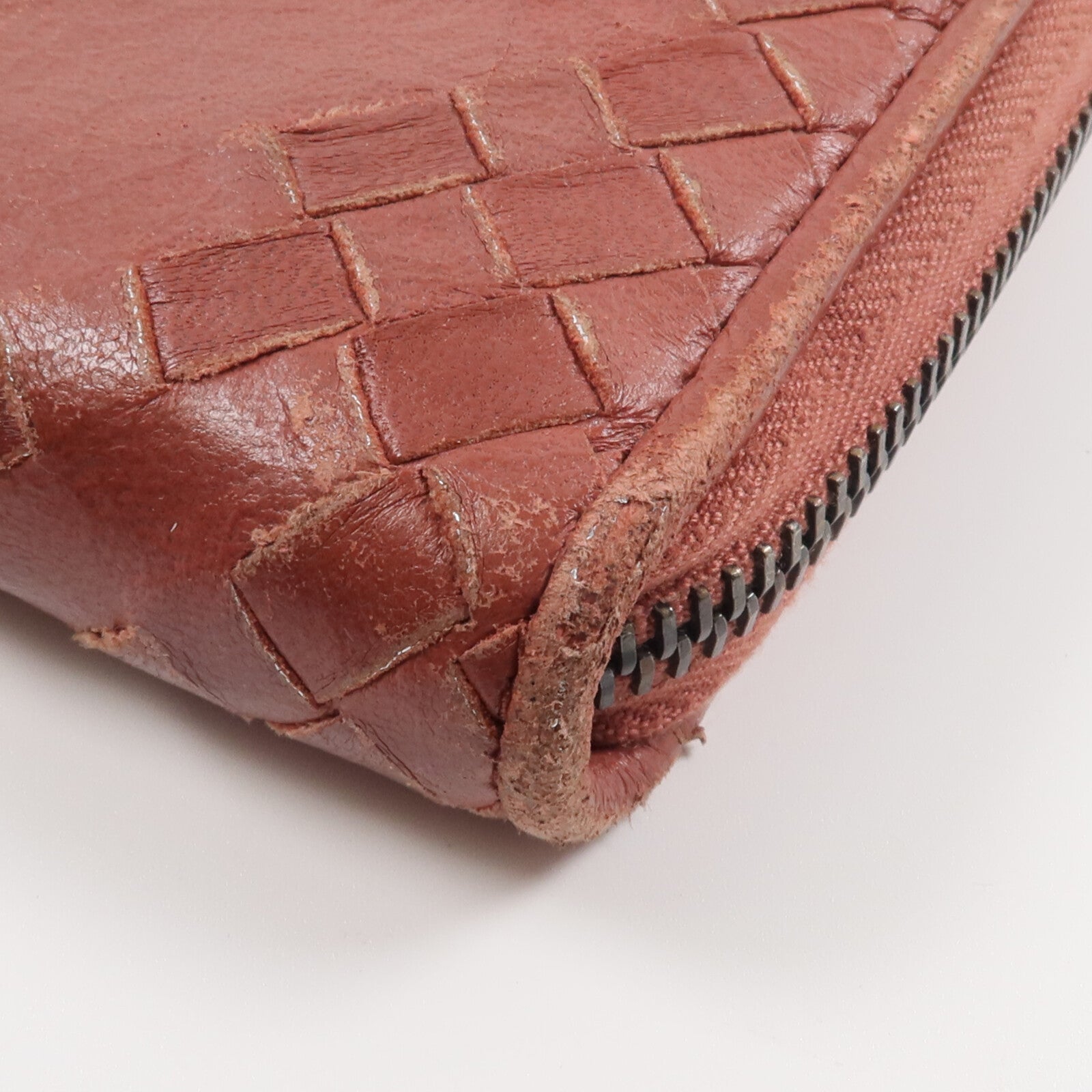 BOTTEGA VENETA 【激減優惠】織紋皮革Zipper Long Wallet長錢包