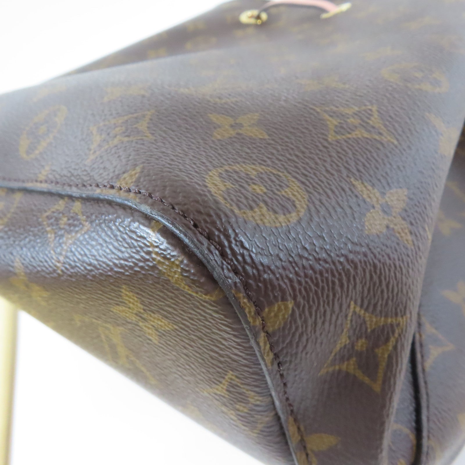 LOUIS VUITTON Monogram Neo Noe MM金扣肩背袋粉紅色/啡色