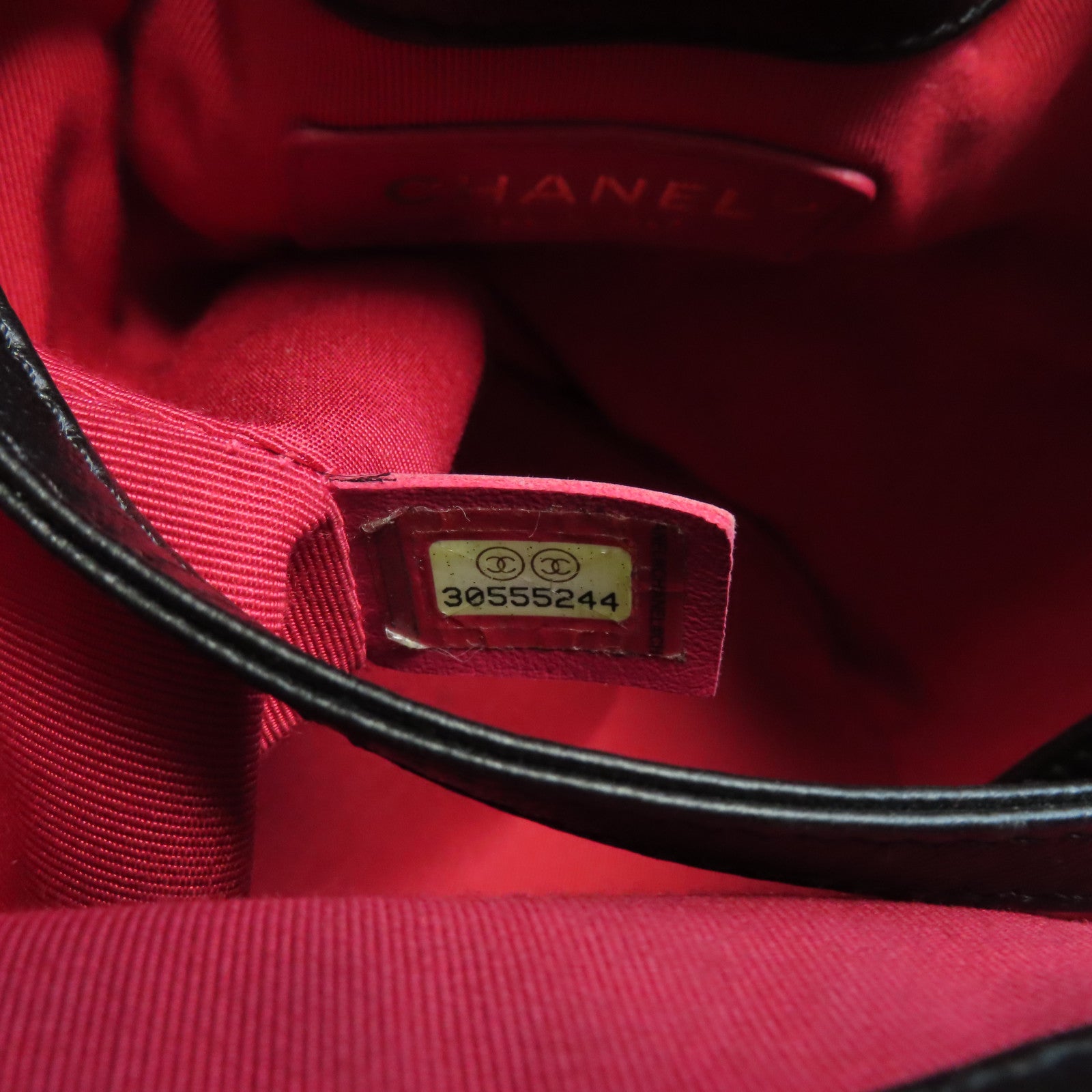 CHANEL 菱格牛皮皮革Bucket Bag金扣鏈帶手挽肩背兩用袋黑色