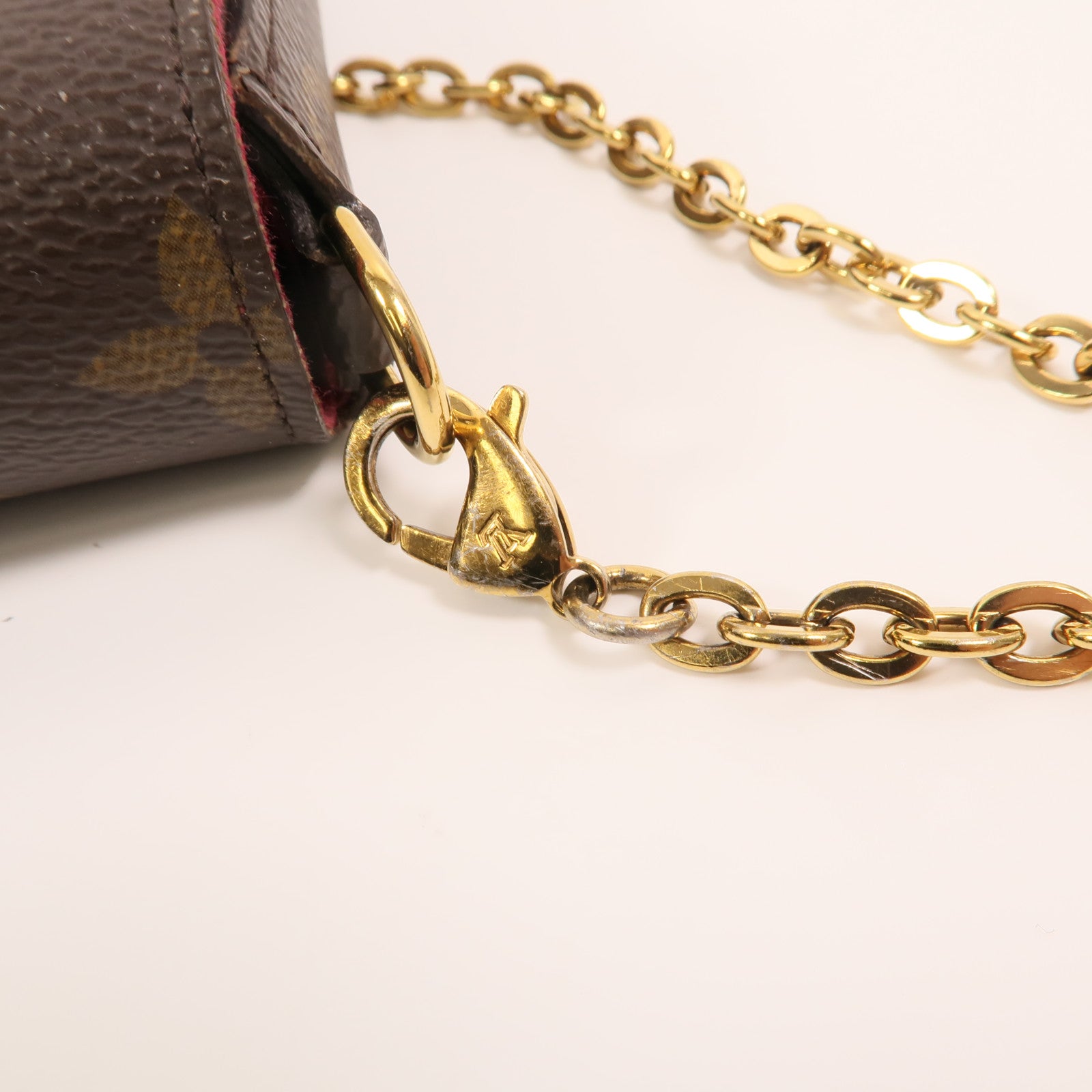 LOUIS VUITTON Monogram Pochette Felicie金扣鏈帶肩背袋