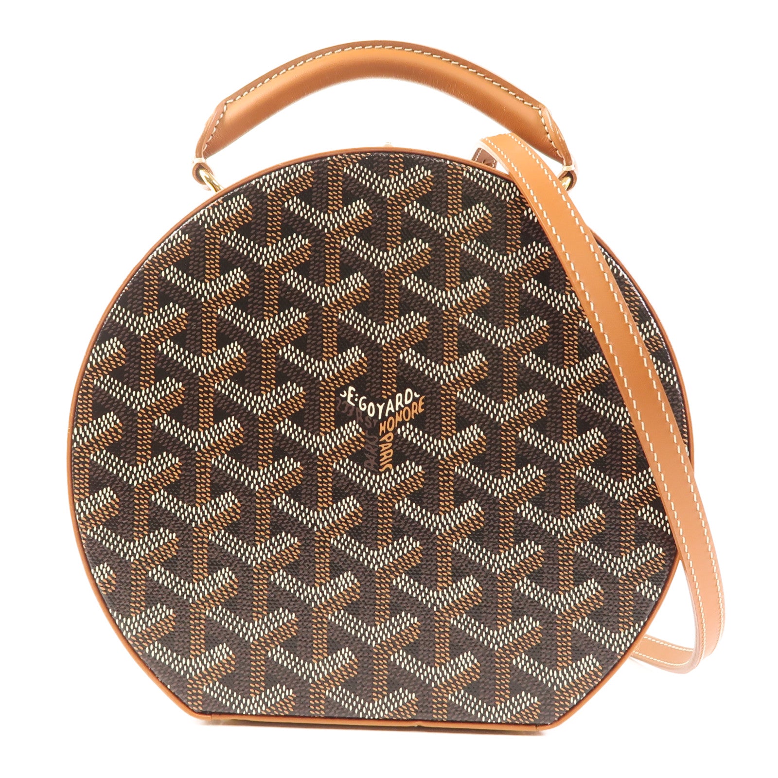 GOYARD 塗層帆布Sac Boite Chapeau Hatbox金扣手挽肩背兩用袋