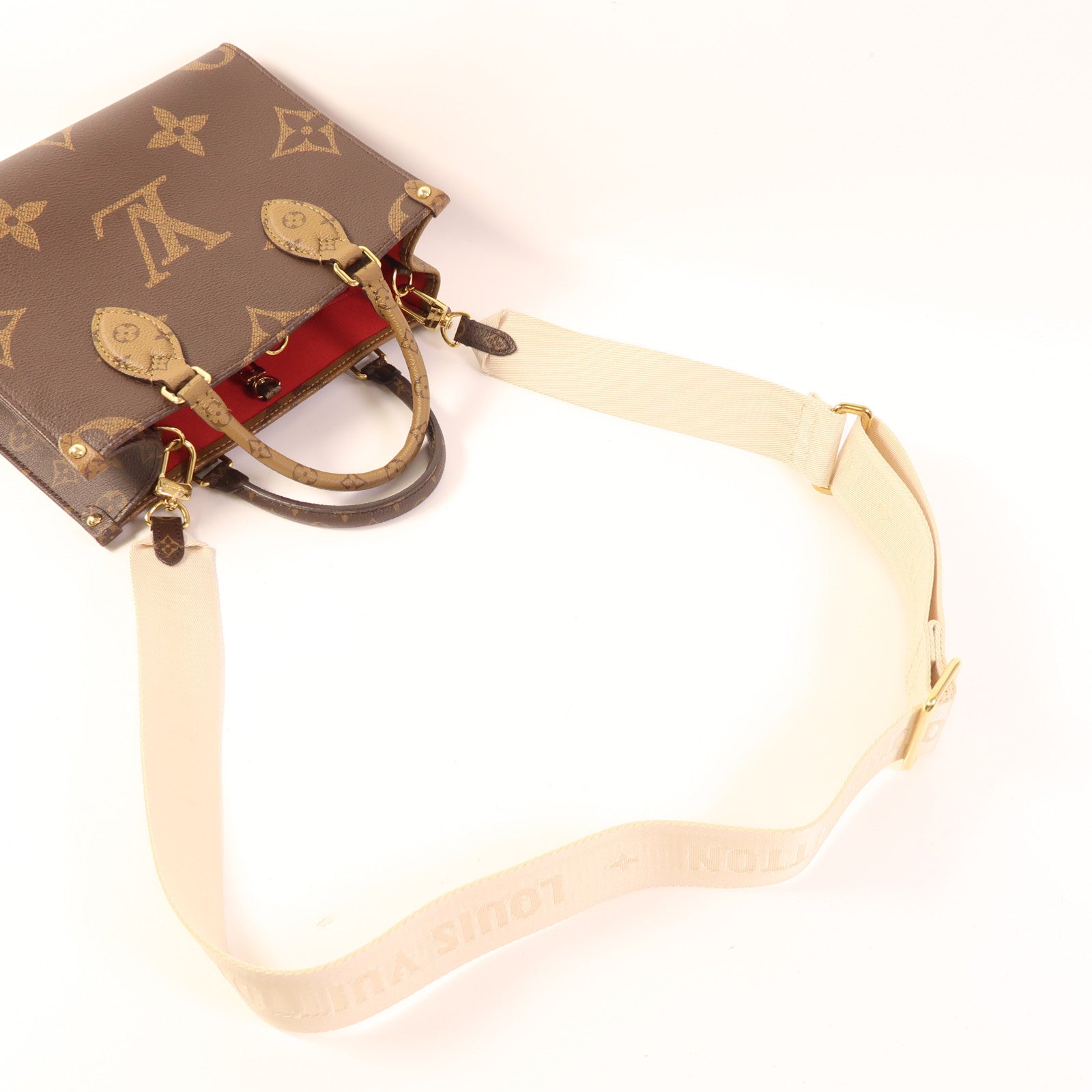 LOUIS VUITTON LV GHW On The Go PM 2 Way Bag M46373 Monogram Giant Brown